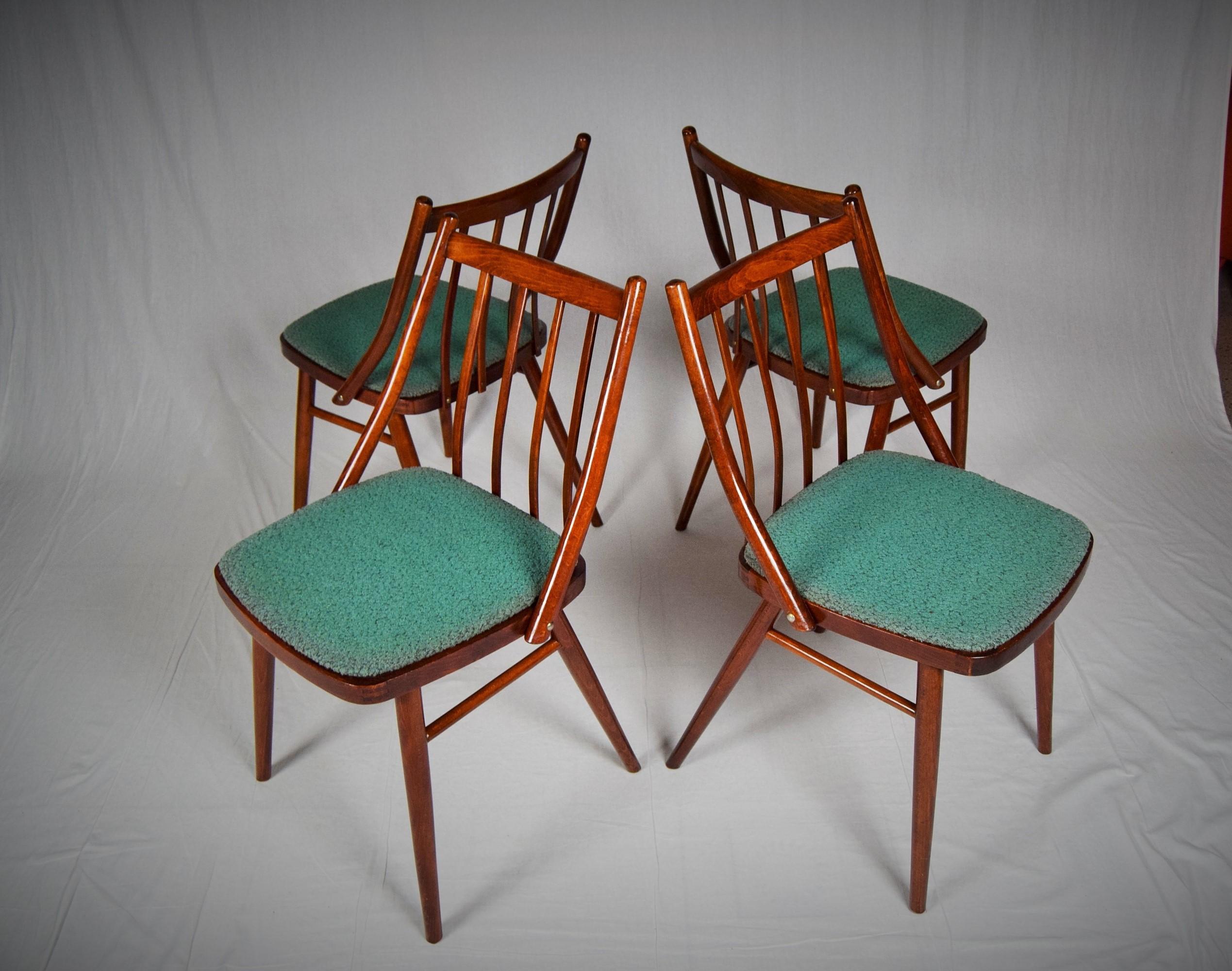 Set of Four Dining Chairs Designed by Antonín Šuman, 1966s In Good Condition In Praha, CZ