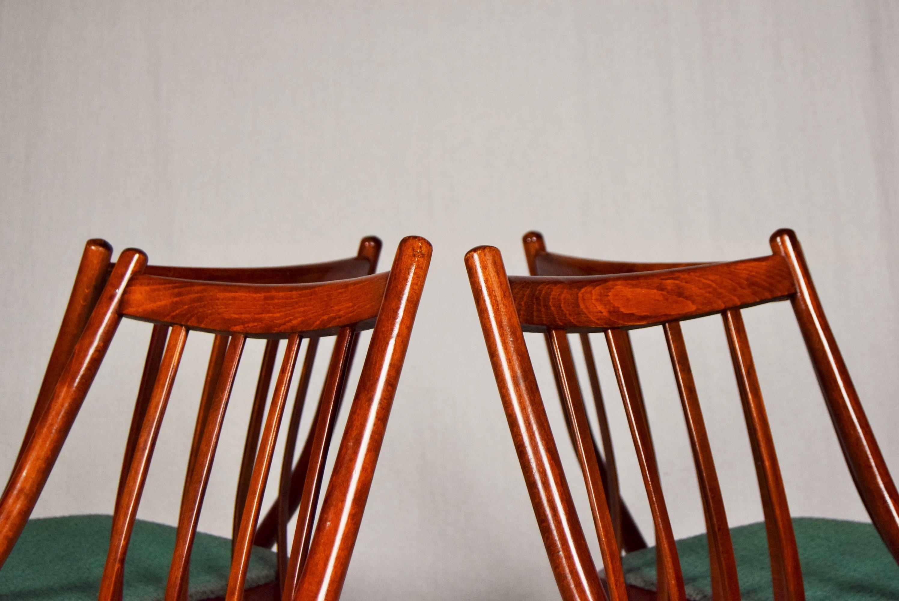 Mid-20th Century Set of Four Dining Chairs Designed by Antonín Šuman, 1966s