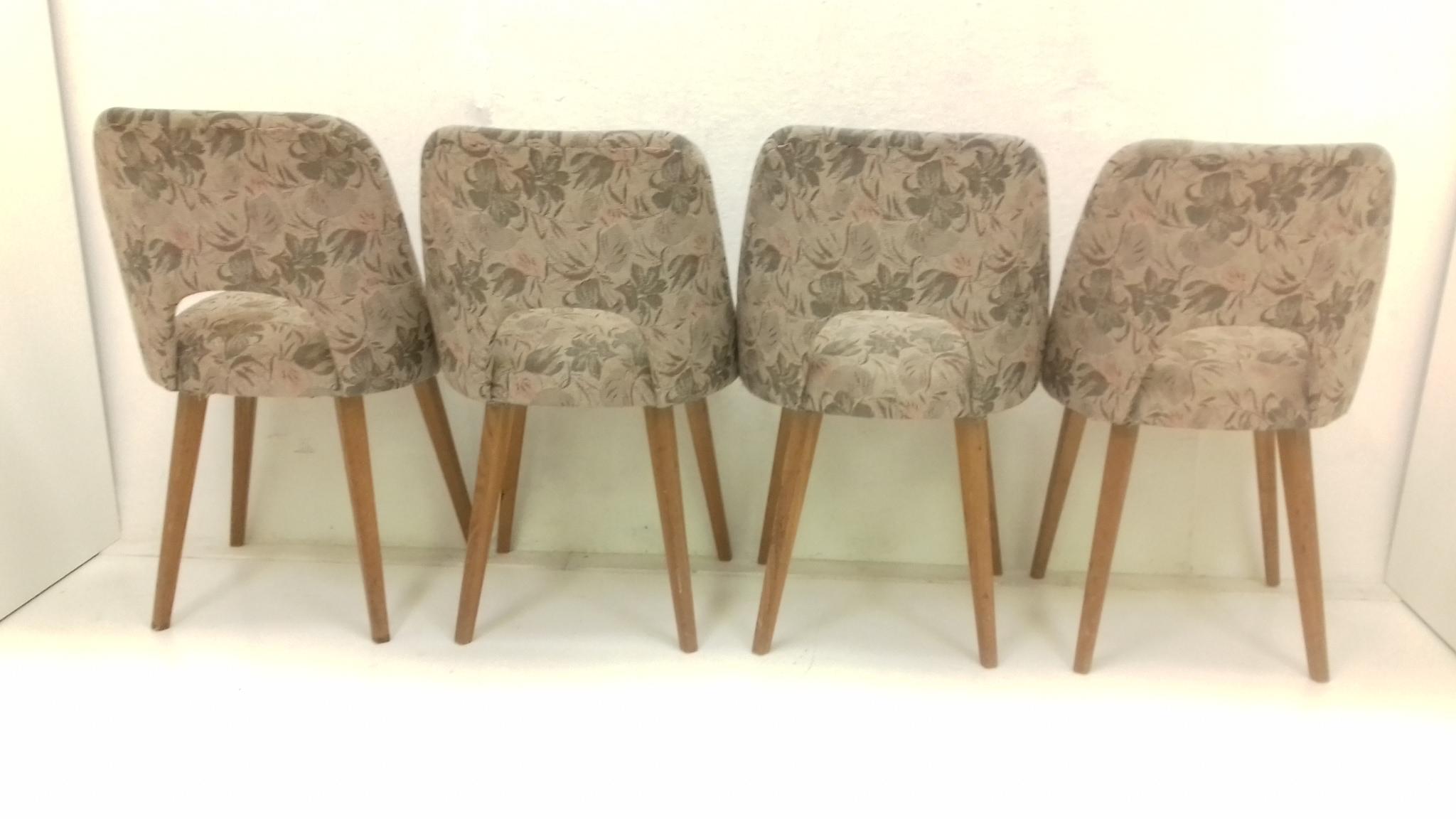 Set of Four Dining Chairs Designed by Oswald Haerdtl, 1950s For Sale 1