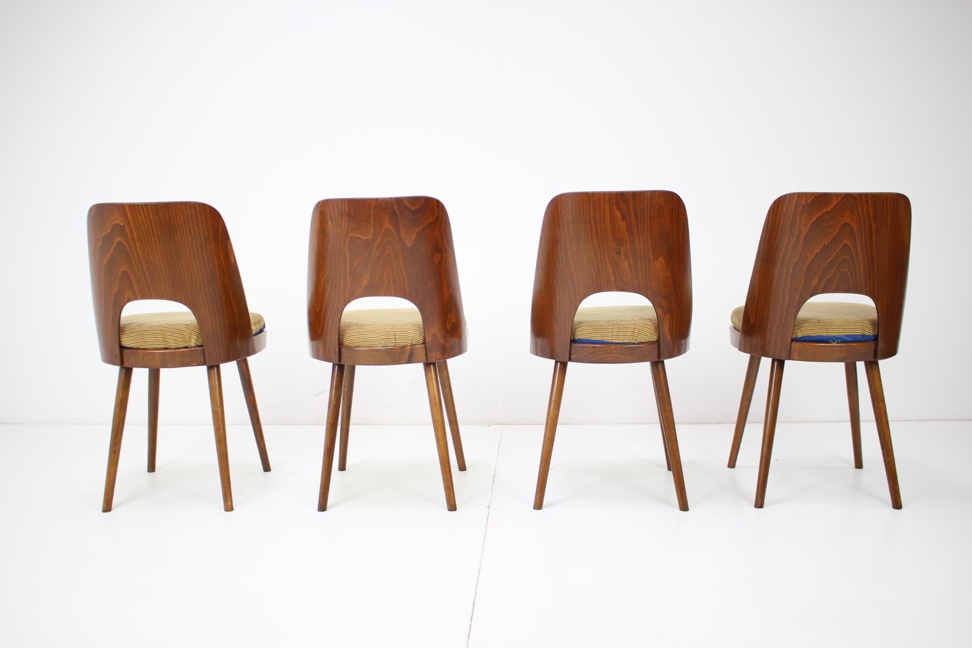 Mid-Century Modern Set of Four Dining Chairs Designed by Oswald Haerdtl, 1960s