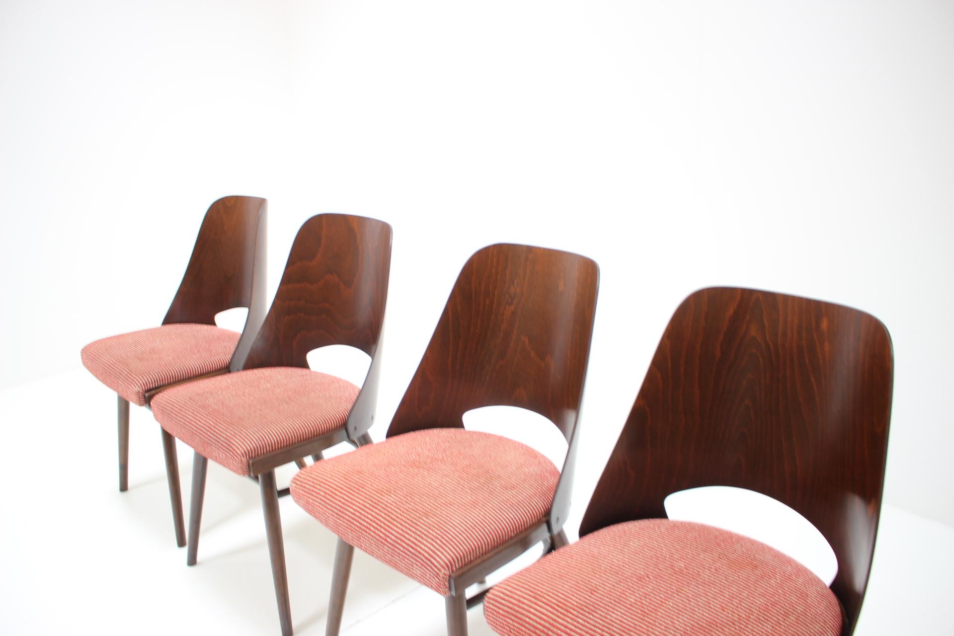Mid-20th Century Set of Four Dining Chairs Designed by Oswald Haerdtl, 1960s