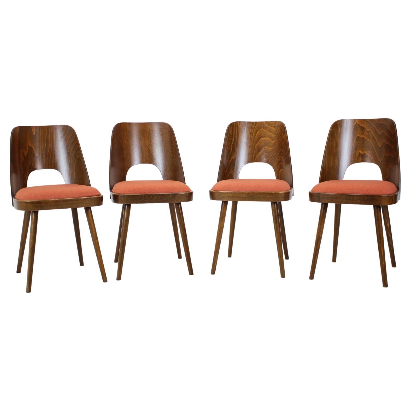Set of Four Dining Chairs Designed by Oswald Haerdtl, 1960s