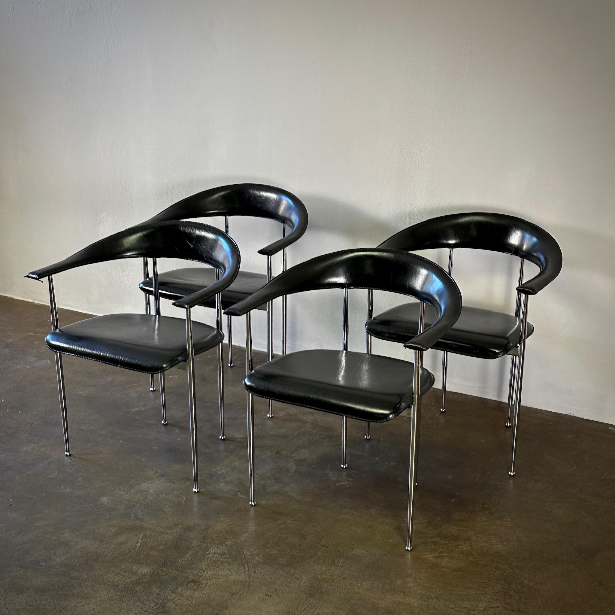 Italian Set of Four Dining Chairs For Sale