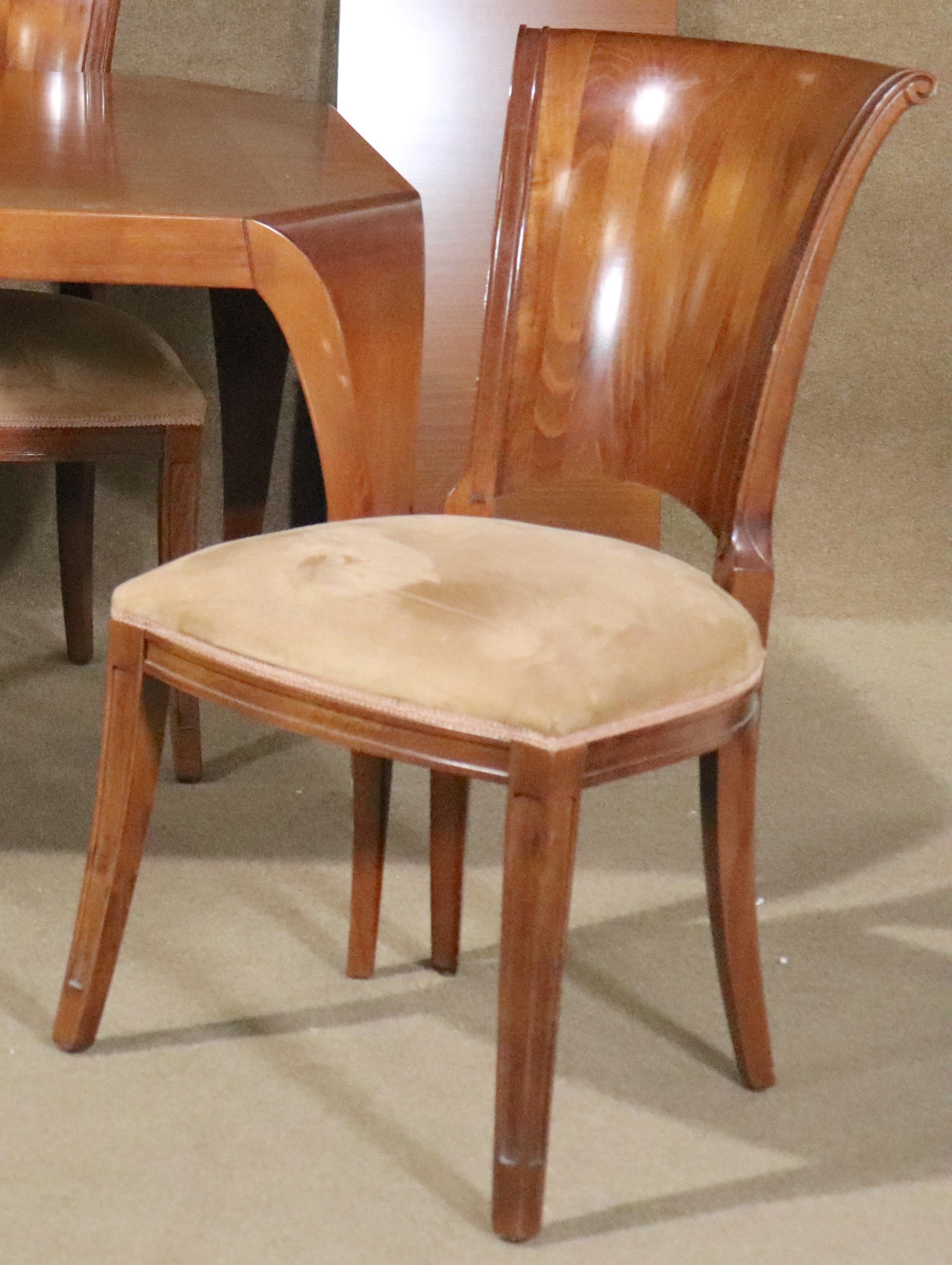 Art Deco Set of Four Dining Chairs For Sale