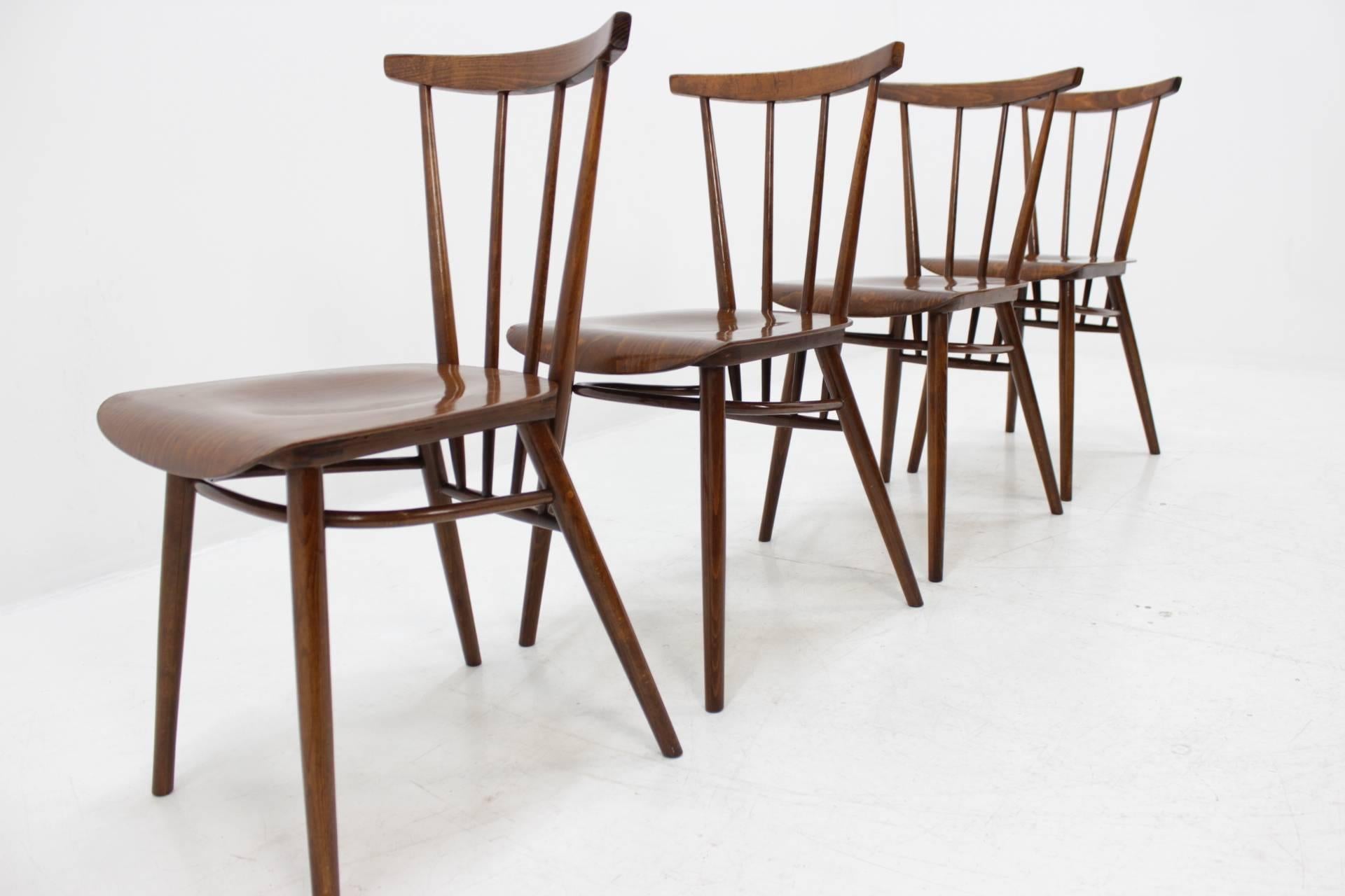 Scandinavian Set of Four Dining Chairs