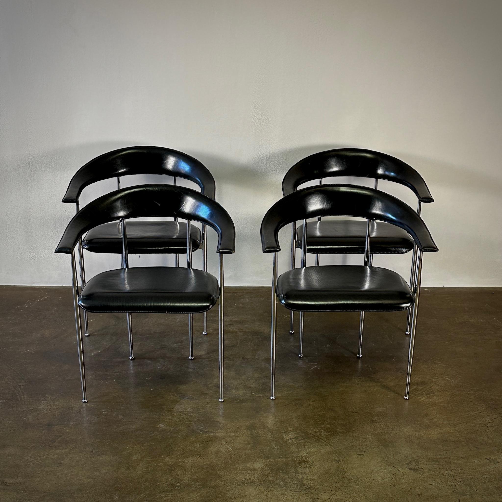 Set of Four Dining Chairs In Good Condition For Sale In Los Angeles, CA