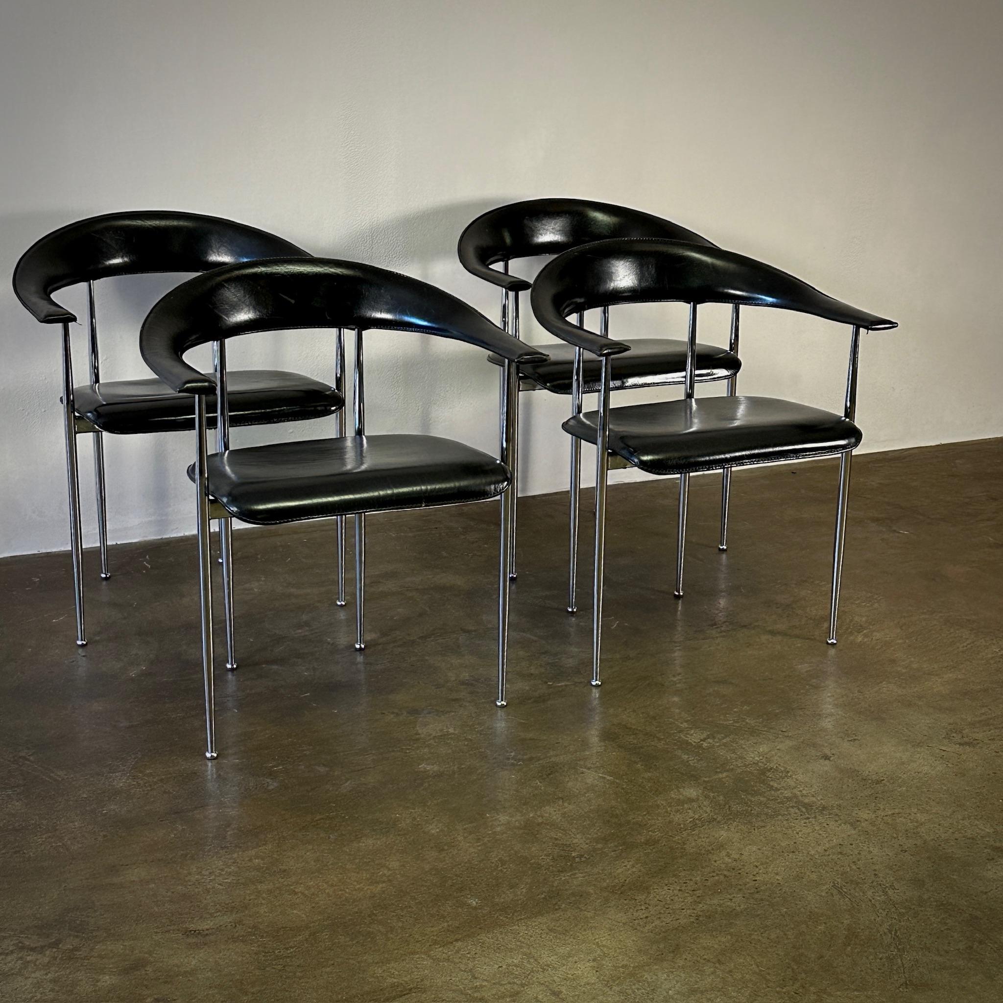 Late 20th Century Set of Four Dining Chairs For Sale