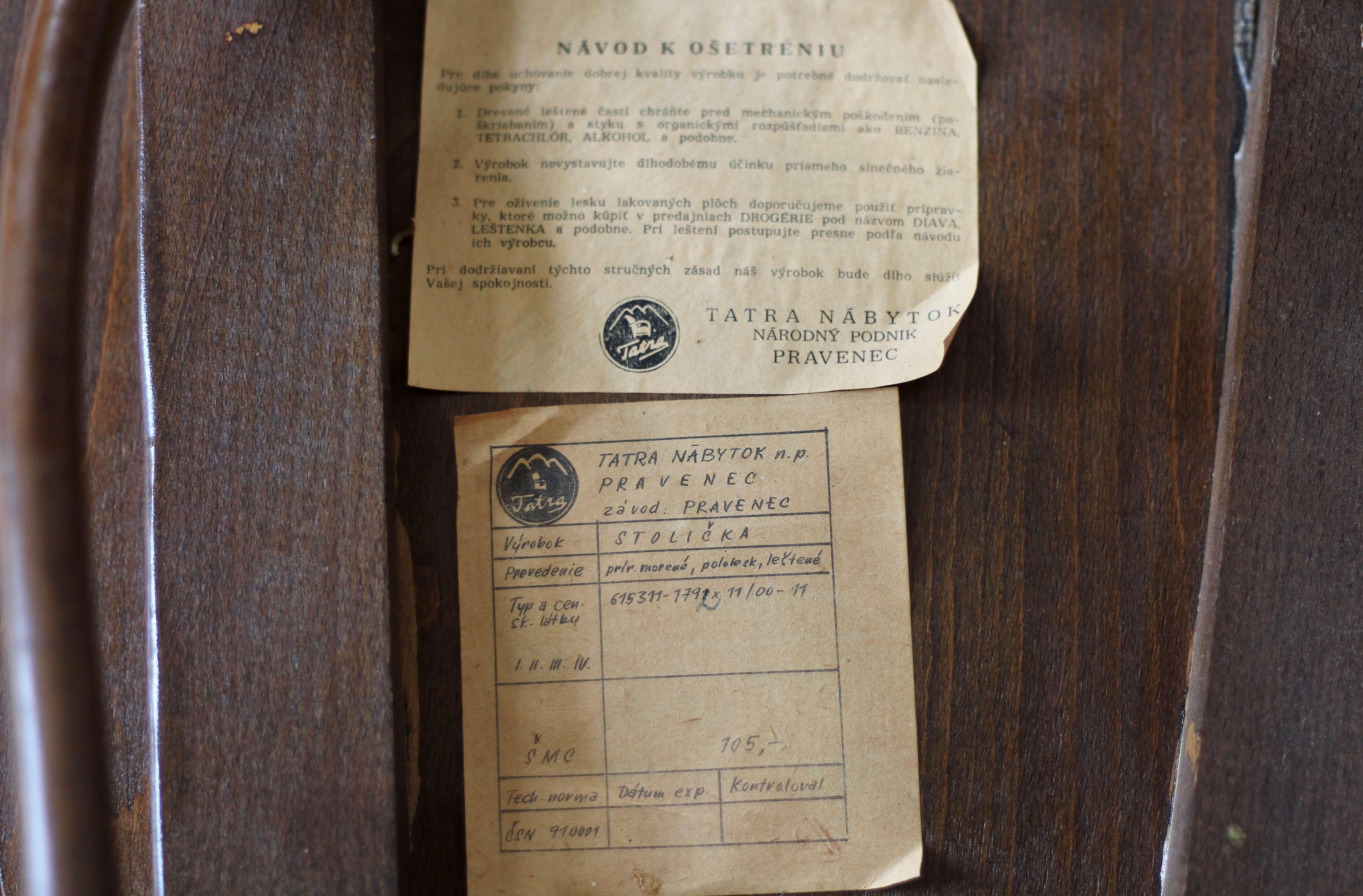 Satz von vier Esszimmerstühlen von Tatra Nabytok, Tschechoslowakei, 1960er Jahre im Angebot 11