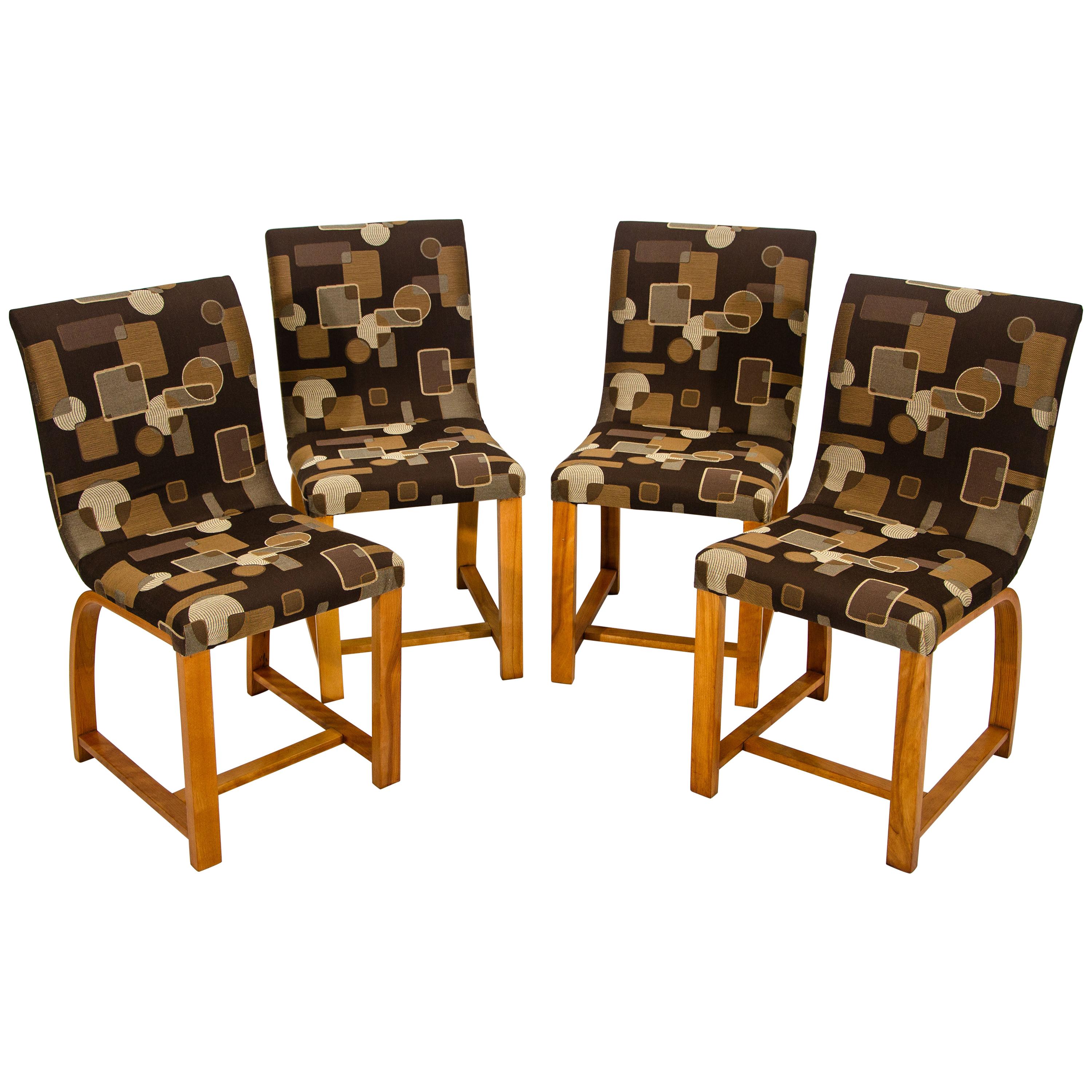 Set of 4 Rattan and Ash Dining Chairs by Heywood Wakefield at 1stDibs