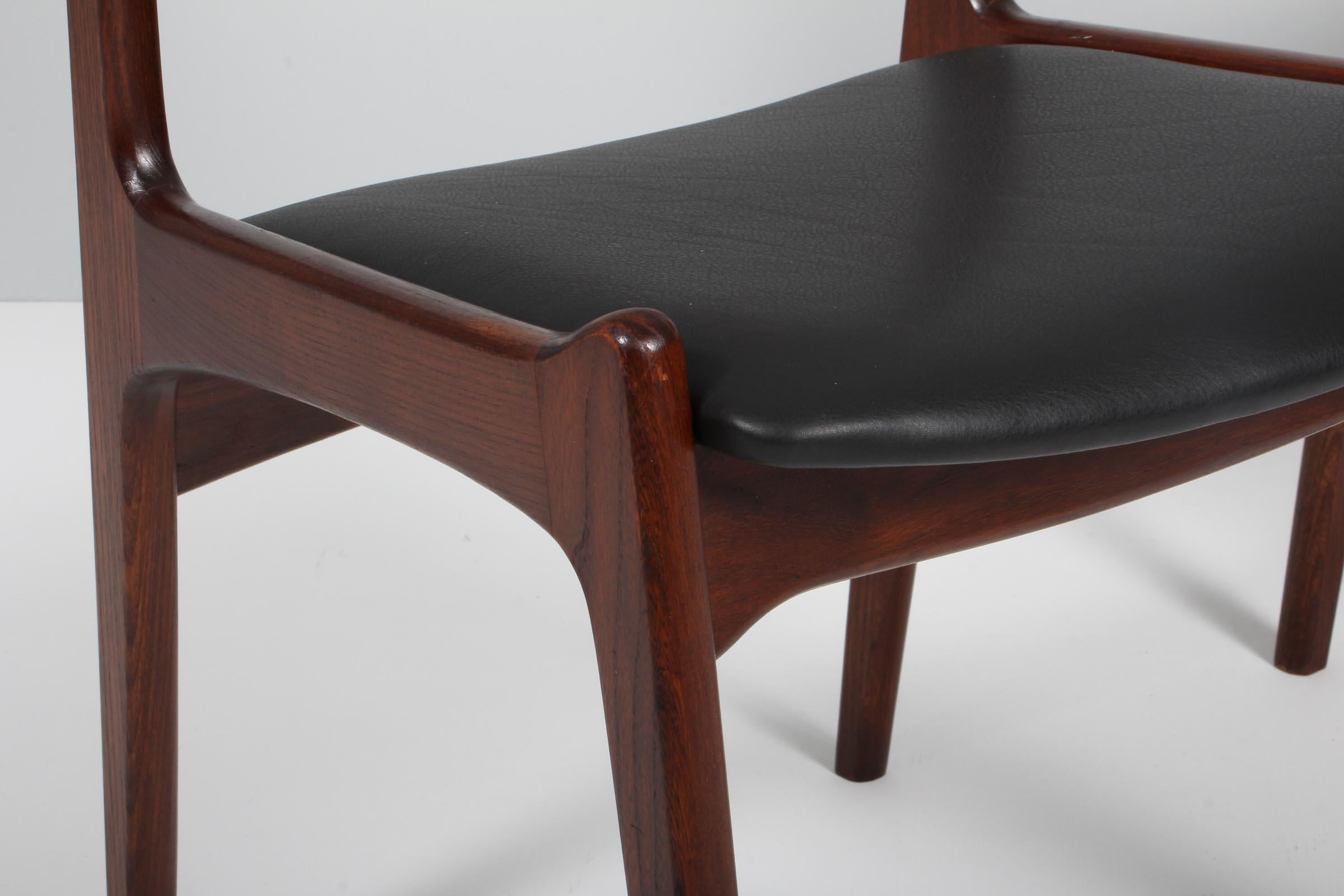 Mid-20th Century Set of Four Dining Chairs in Rosewood by Vilhelm Jørgensen, 1960s Denmark