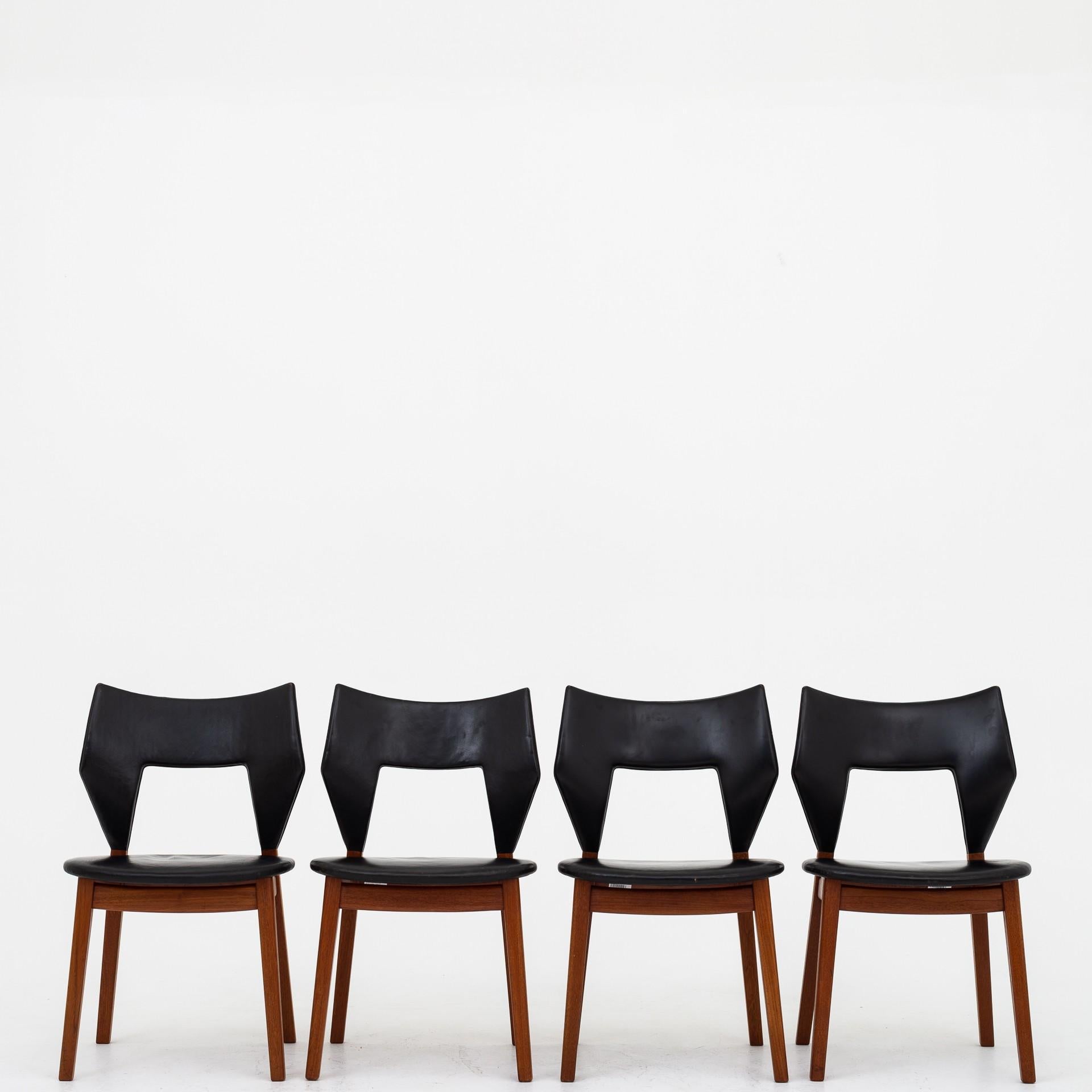 Set of Four Dining Chairs in Teak by Tove & Edvard Kindt Larsen 4
