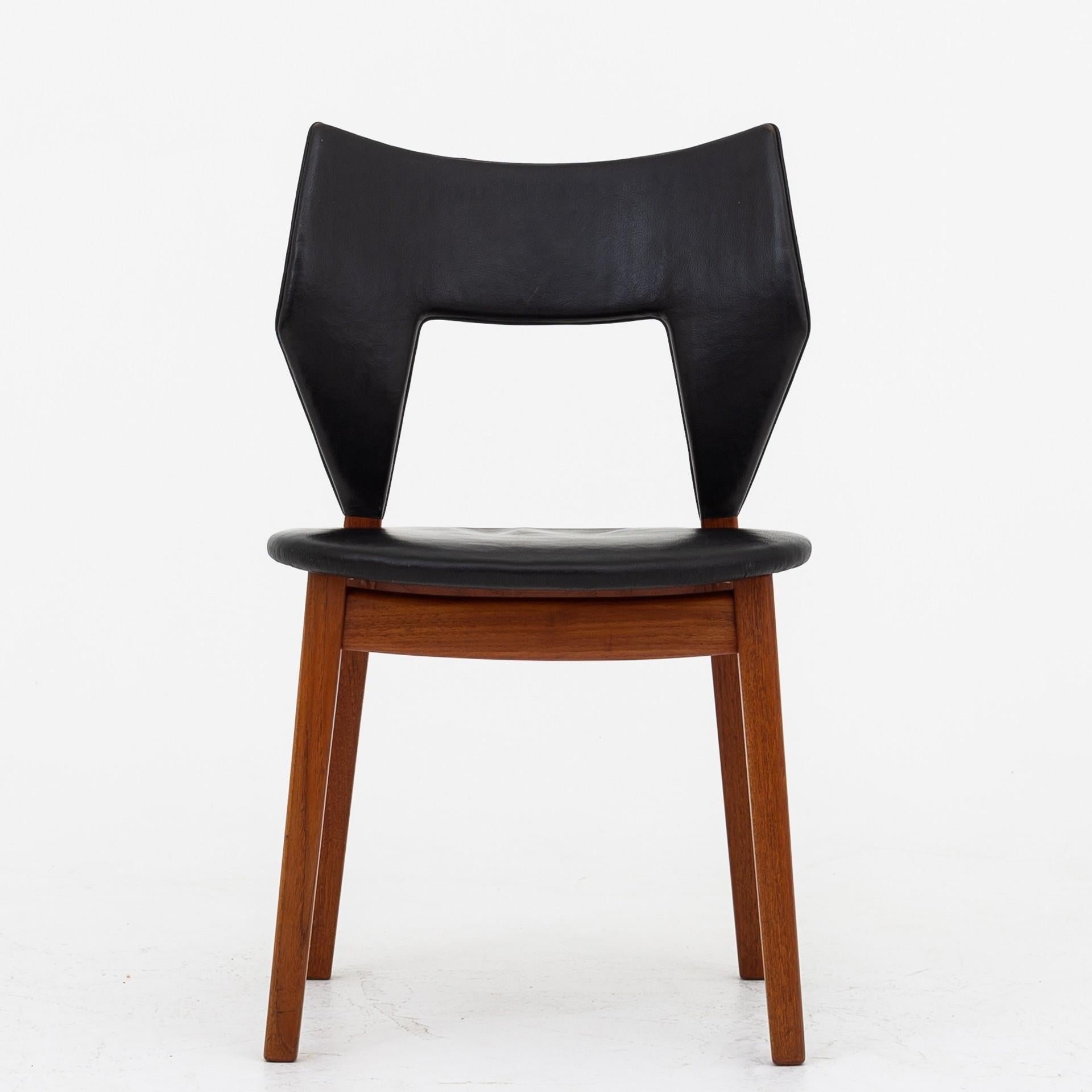 Scandinavian Modern Set of Four Dining Chairs in Teak by Tove & Edvard Kindt Larsen