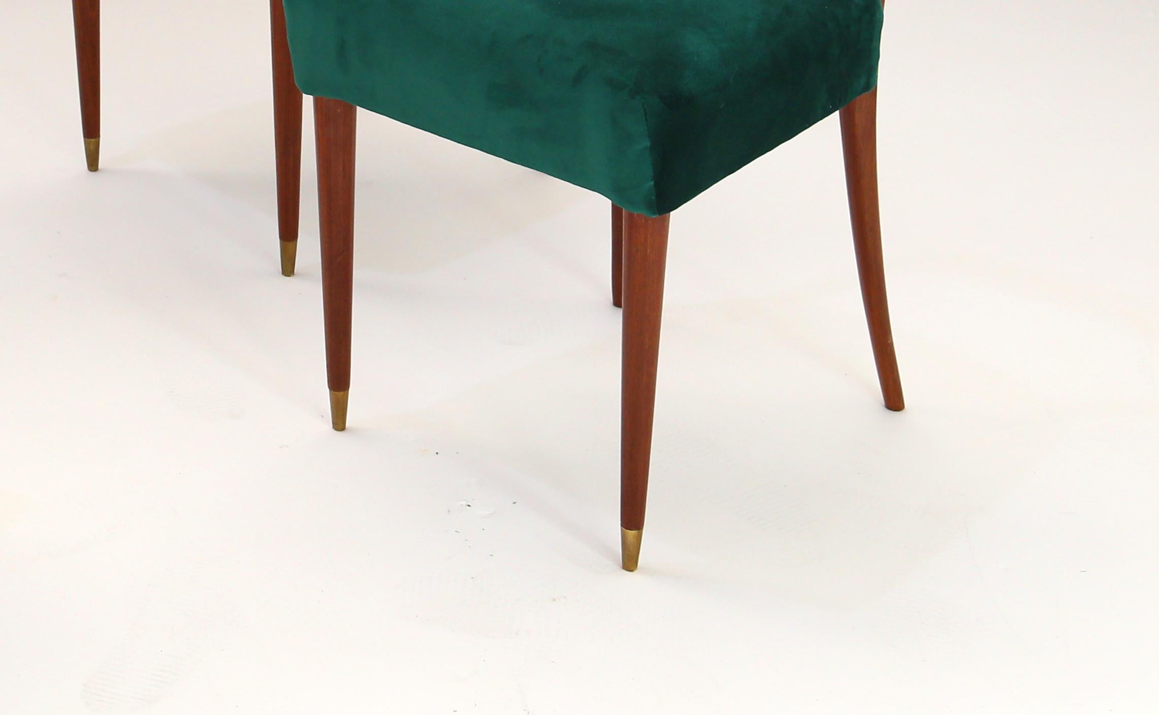 Set of four Dining Chairs Midcentury by Guglielmo Ulrich, 1940s In Good Condition In Milano, IT