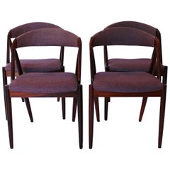 Set of Four Dining Chairs, Model 31, Kai Kristiansen and Schou Andersen, 1960s