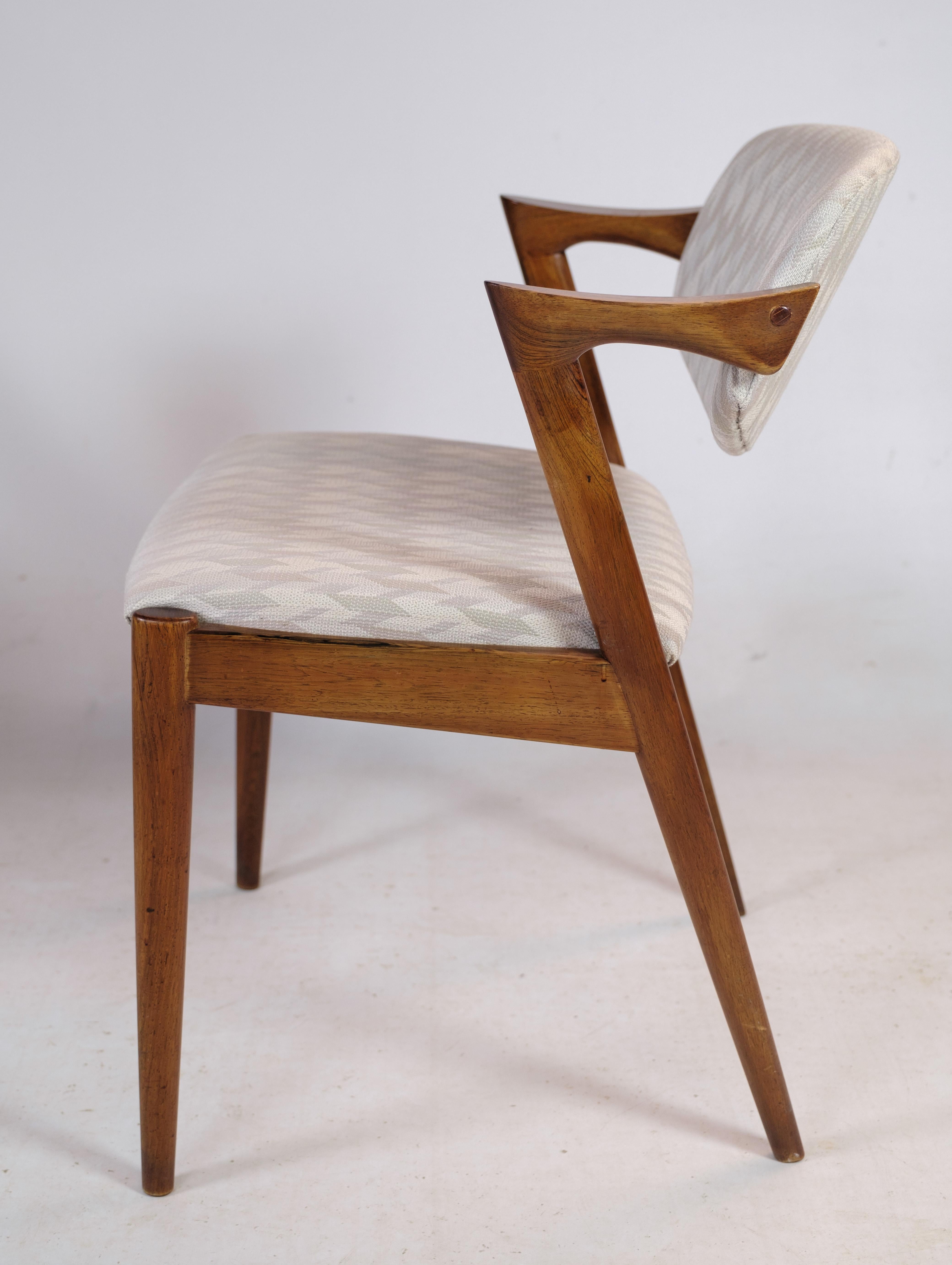 Set of Four Dining Chairs, Model 42, Kai Kristiansen, Schou Andersen, 1960 For Sale 3