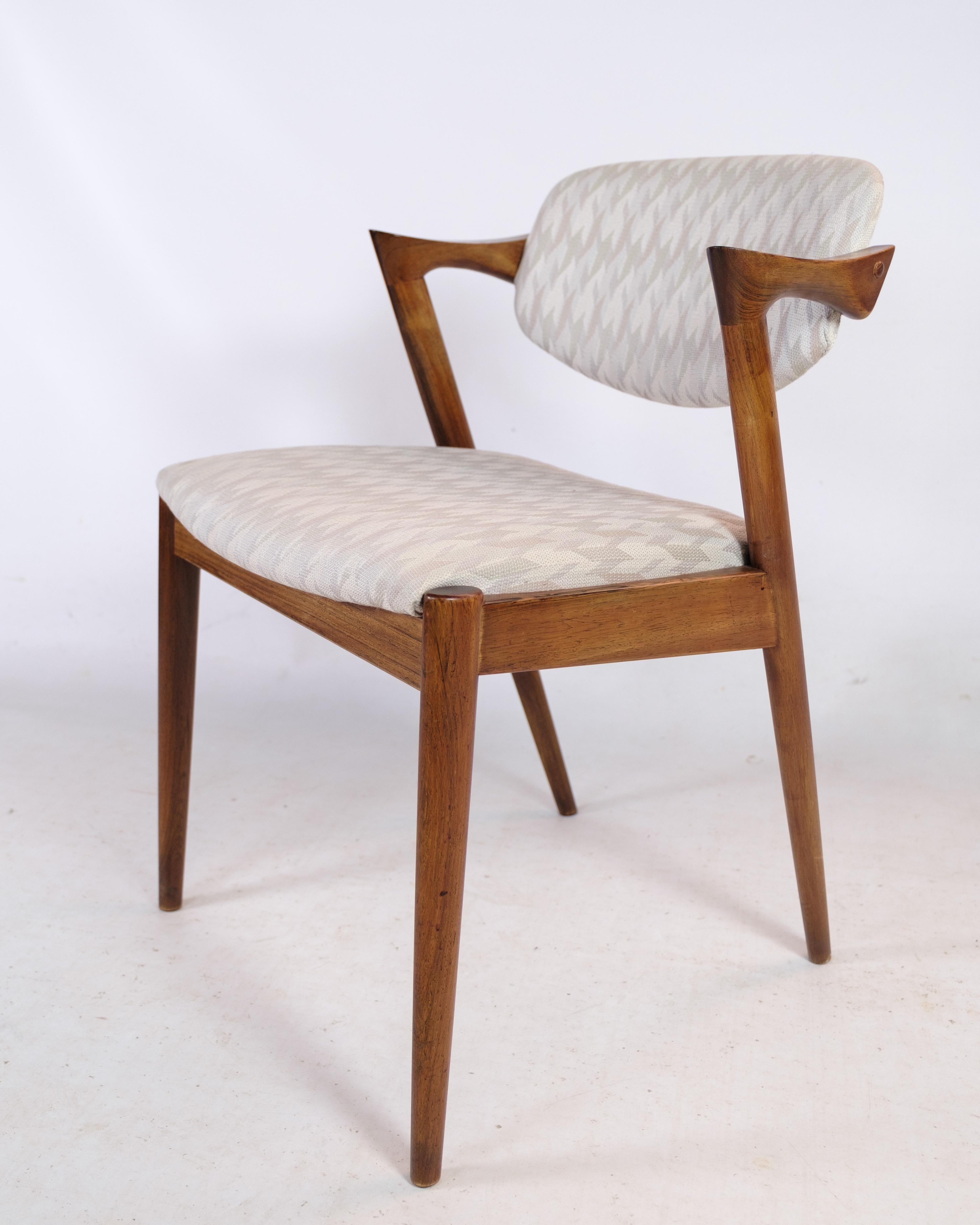 Set of Four Dining Chairs, Model 42, Kai Kristiansen, Schou Andersen, 1960 For Sale 2