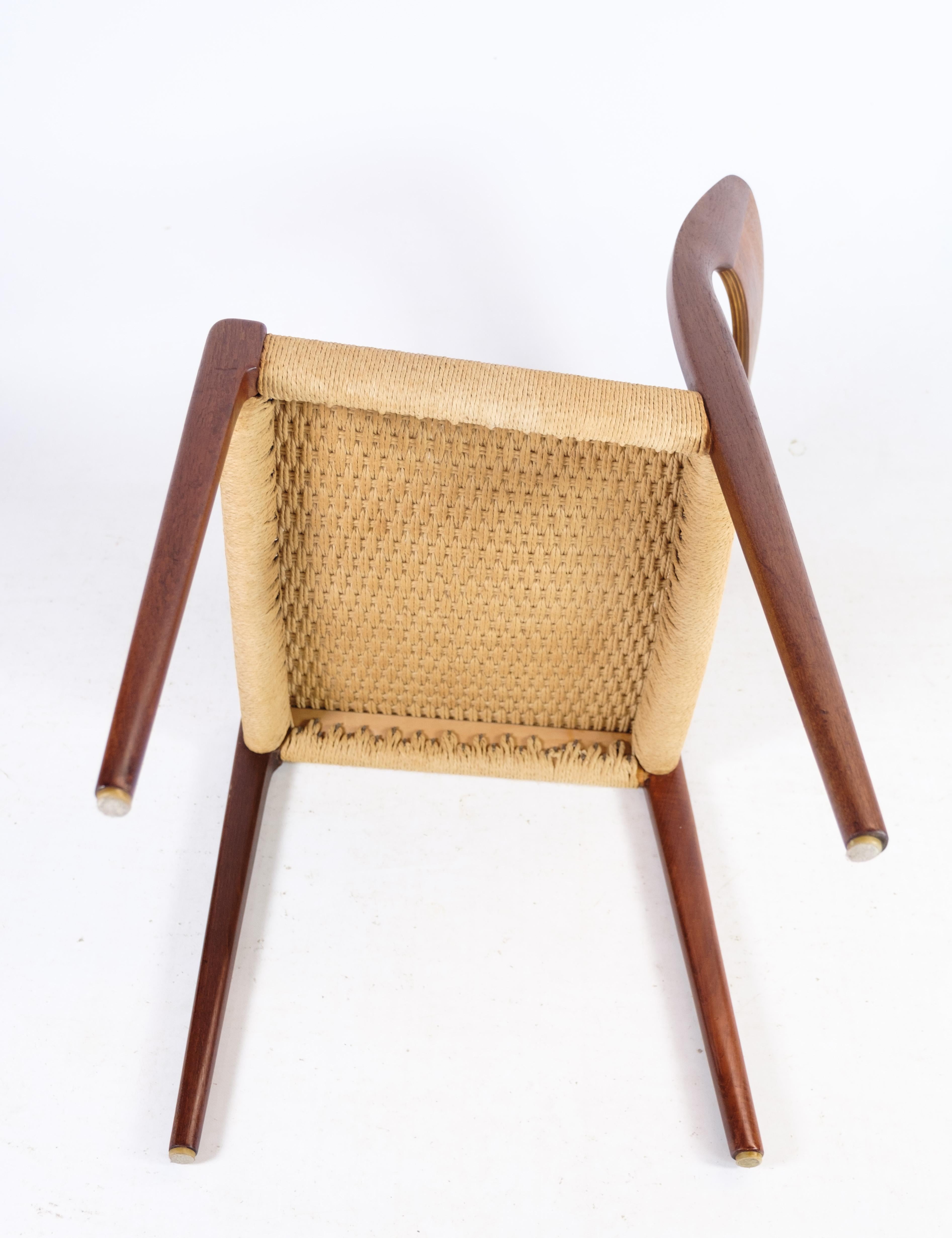 Danish Set of Four Dining Chairs, Model 71, N.O. Møller, Teak, Designed 1951