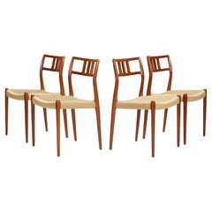 Set of Four Dining Chairs, Model 79 by Niels O. Møller