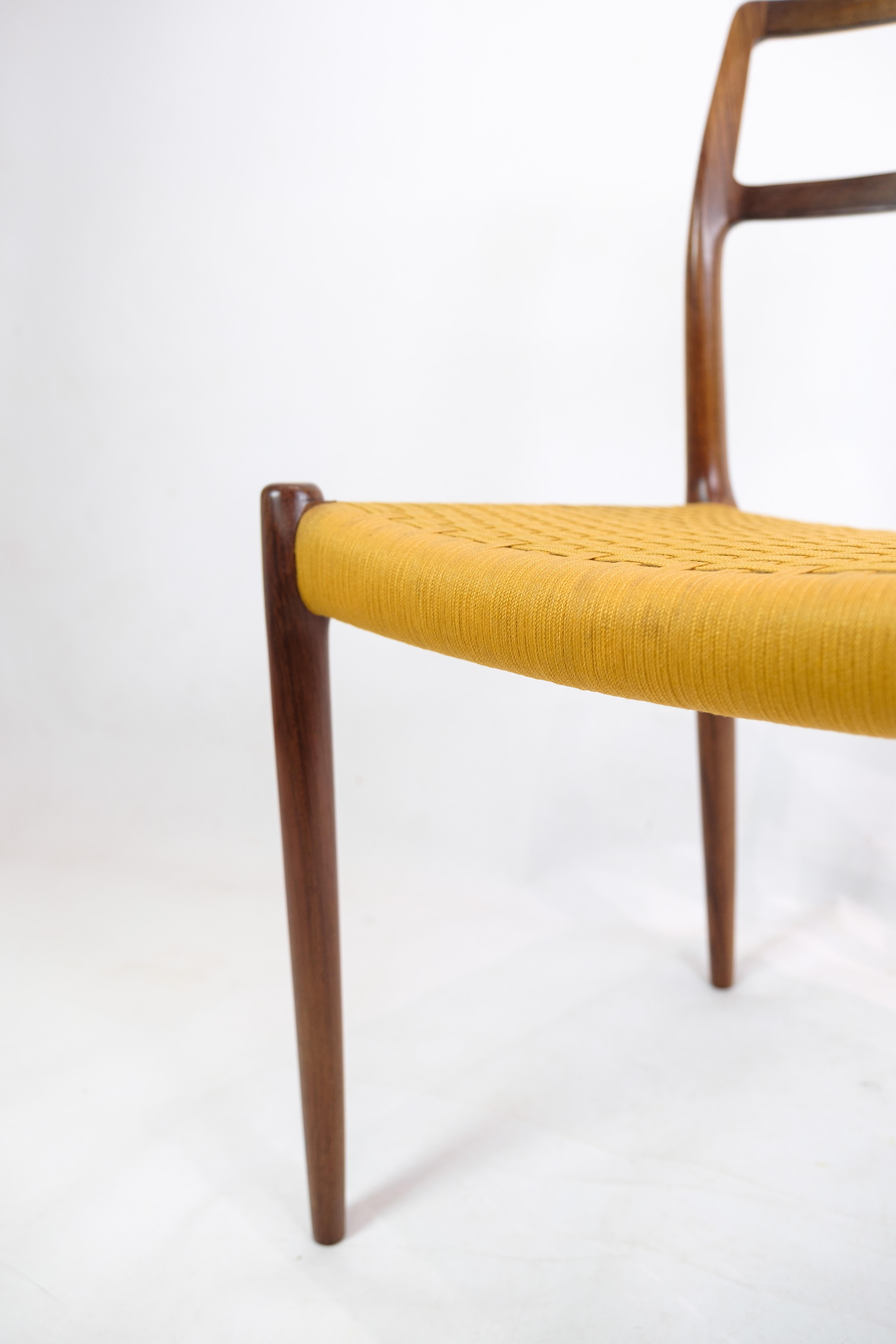 Ensemble de quatre chaises de salle à manger, modèle 79, am designs de Niels O. Møller à partir des années 1960 en vente 1