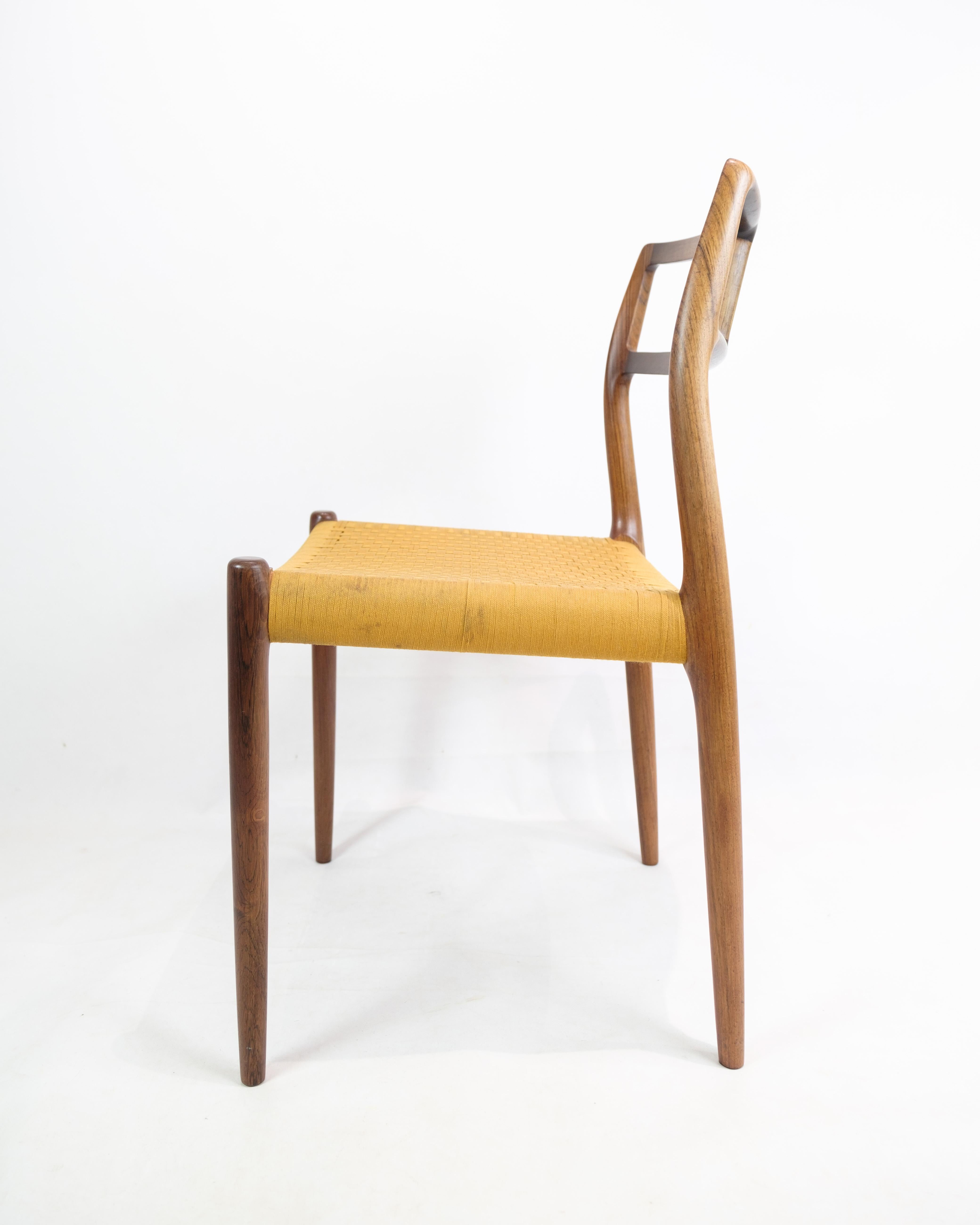 Ensemble de quatre chaises de salle à manger, modèle 79, am designs de Niels O. Møller à partir des années 1960 en vente 2