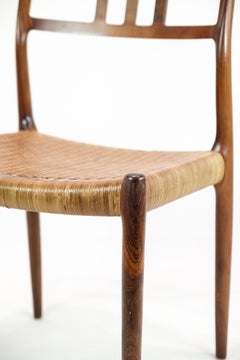 Set Of Four Dining Chairs Model 79 In Rosewood By N.O Møller For JL Møllers