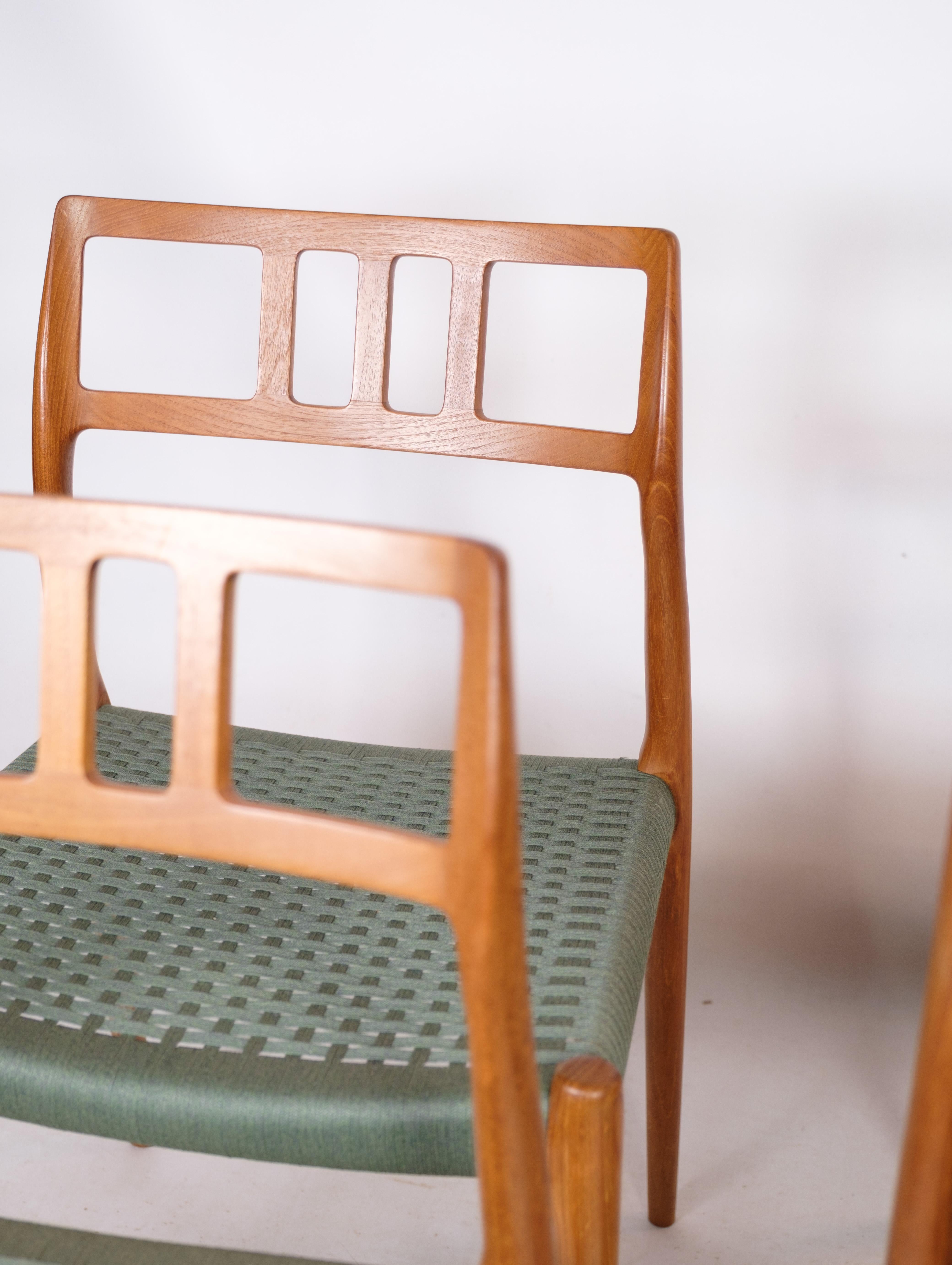 Set of Four Dining Chairs, Model 79, Niels O. Møller, J.L. Møller Furniture Fact For Sale 5