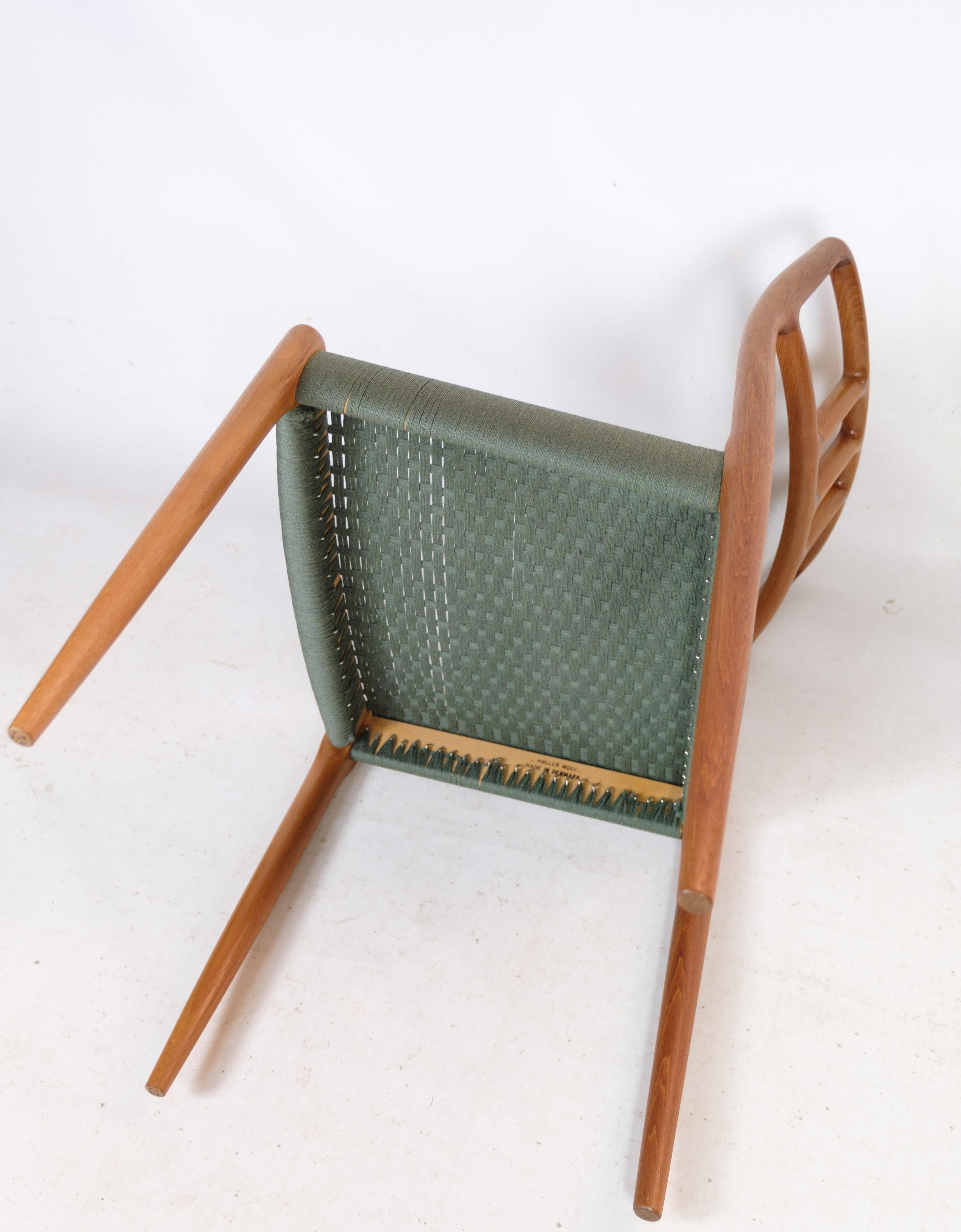 Mid-20th Century Set of Four Dining Chairs, Model 79, Niels O. Møller, J.L. Møller Furniture Fact For Sale