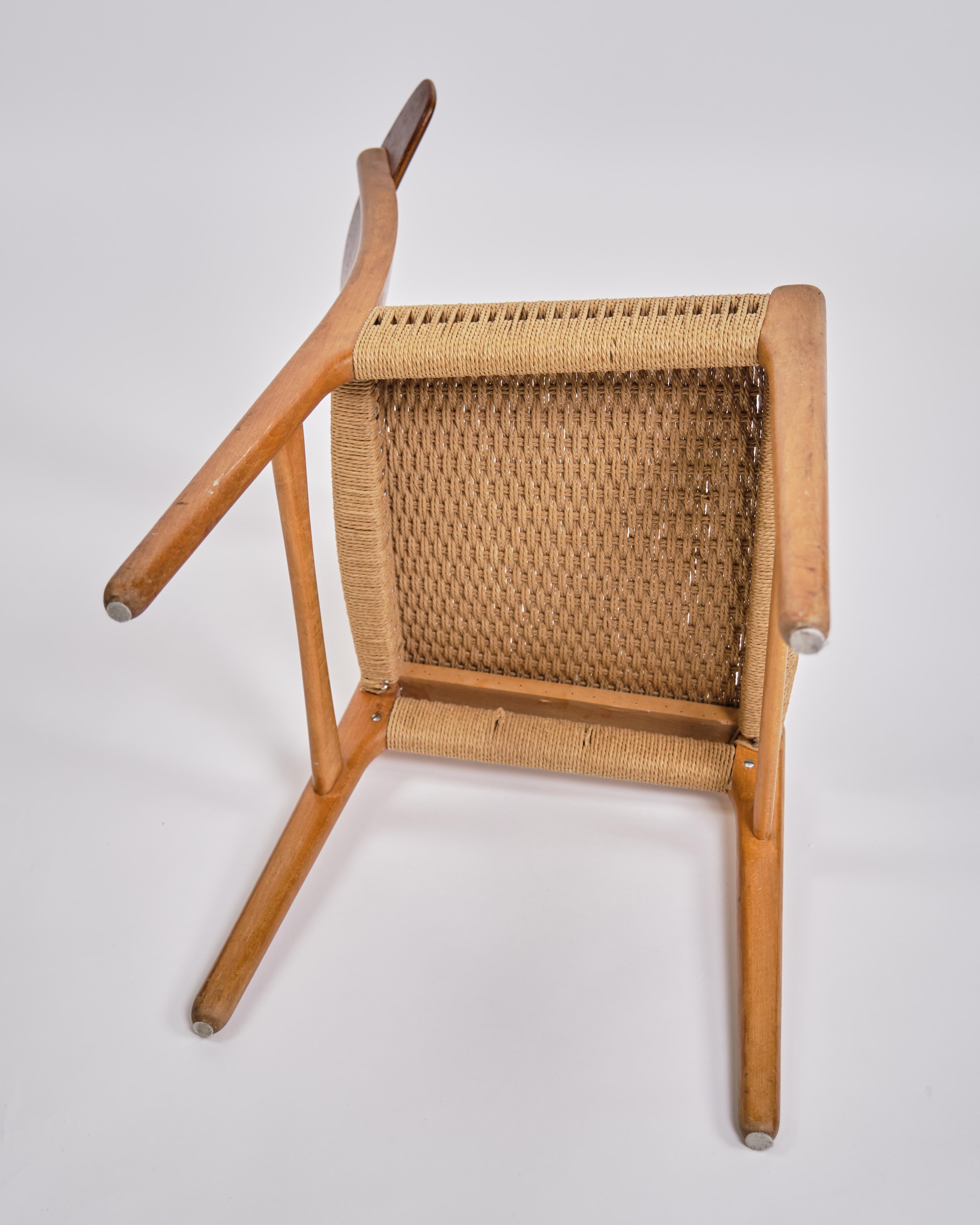 Ensemble de quatre chaises de salle à manger Model No. CH23 en teck par Hans J. Wegner des années 1960 1