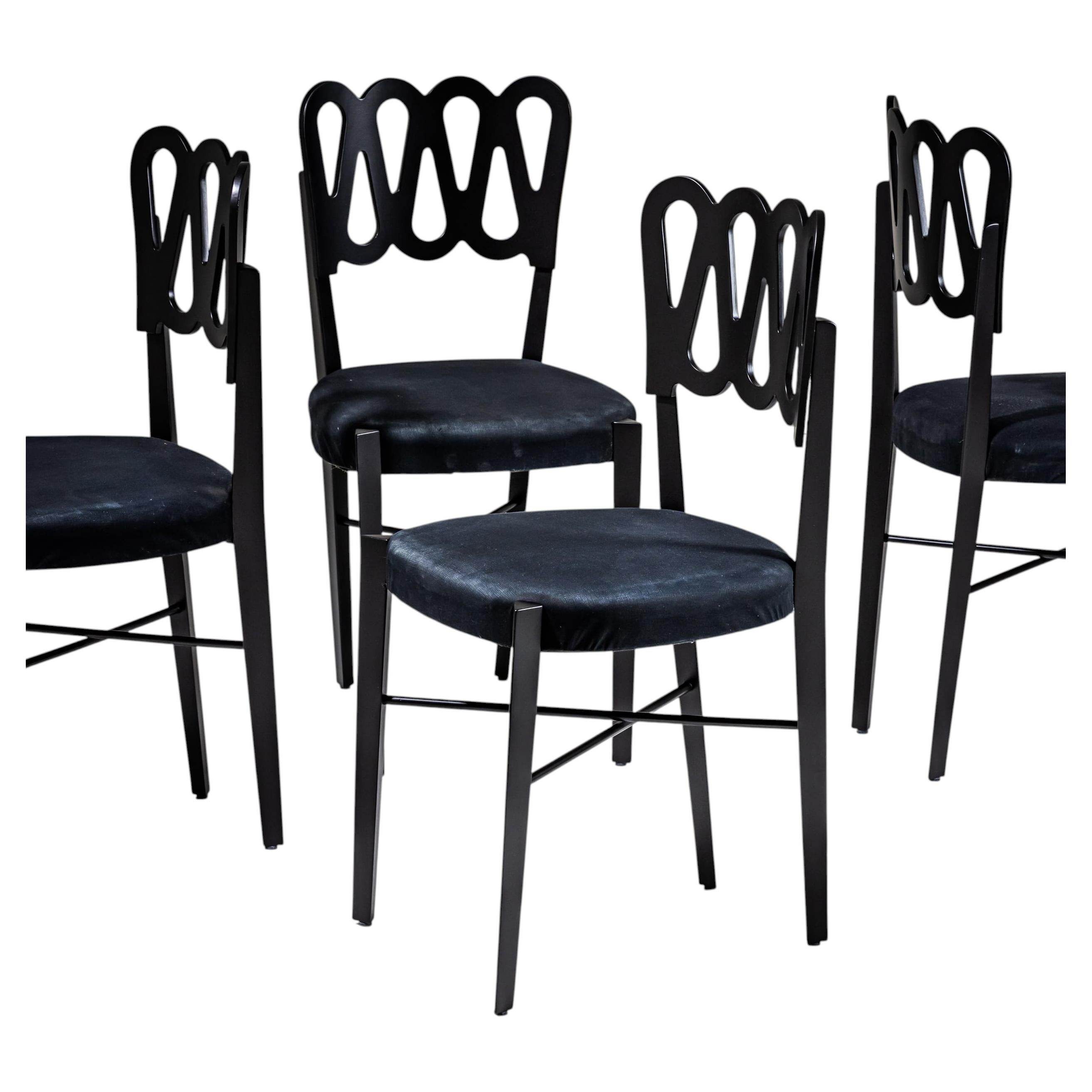 Set of Four Dining Chairs, Model G6G by Gio Ponti for Montina, Italy, 1969