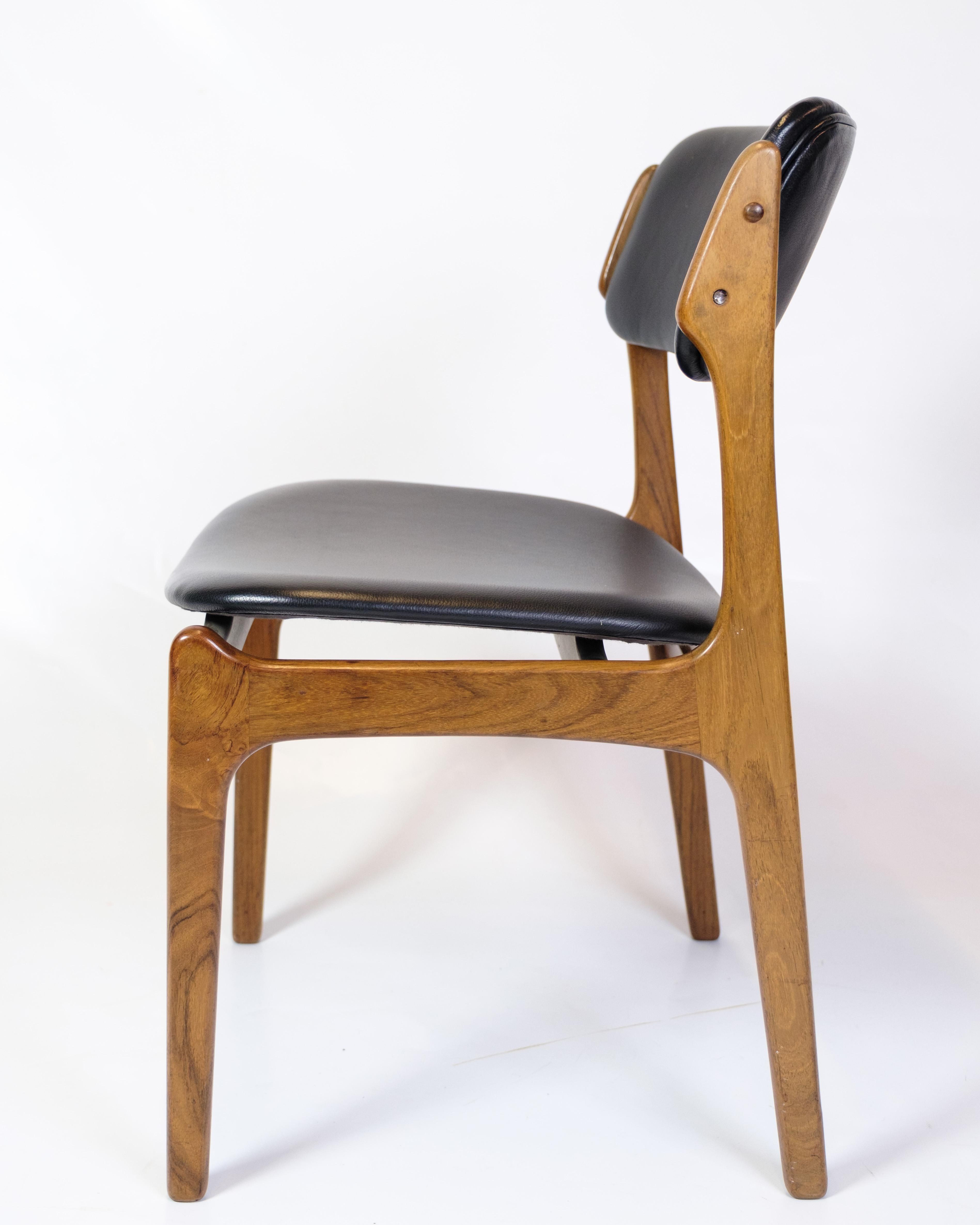 Danois Ensemble de quatre chaises de salle à manger modèle OD 49 en bois de rose par Erik Buch dans les années 1950 en vente