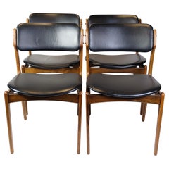 Set Of Four Dining Chairs Model OD 49 Made In Rosewood By Erik Buch From 1950s