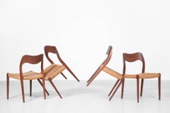 Set of Four Dining Chairs Niels Otto Moller Model 71 Teak