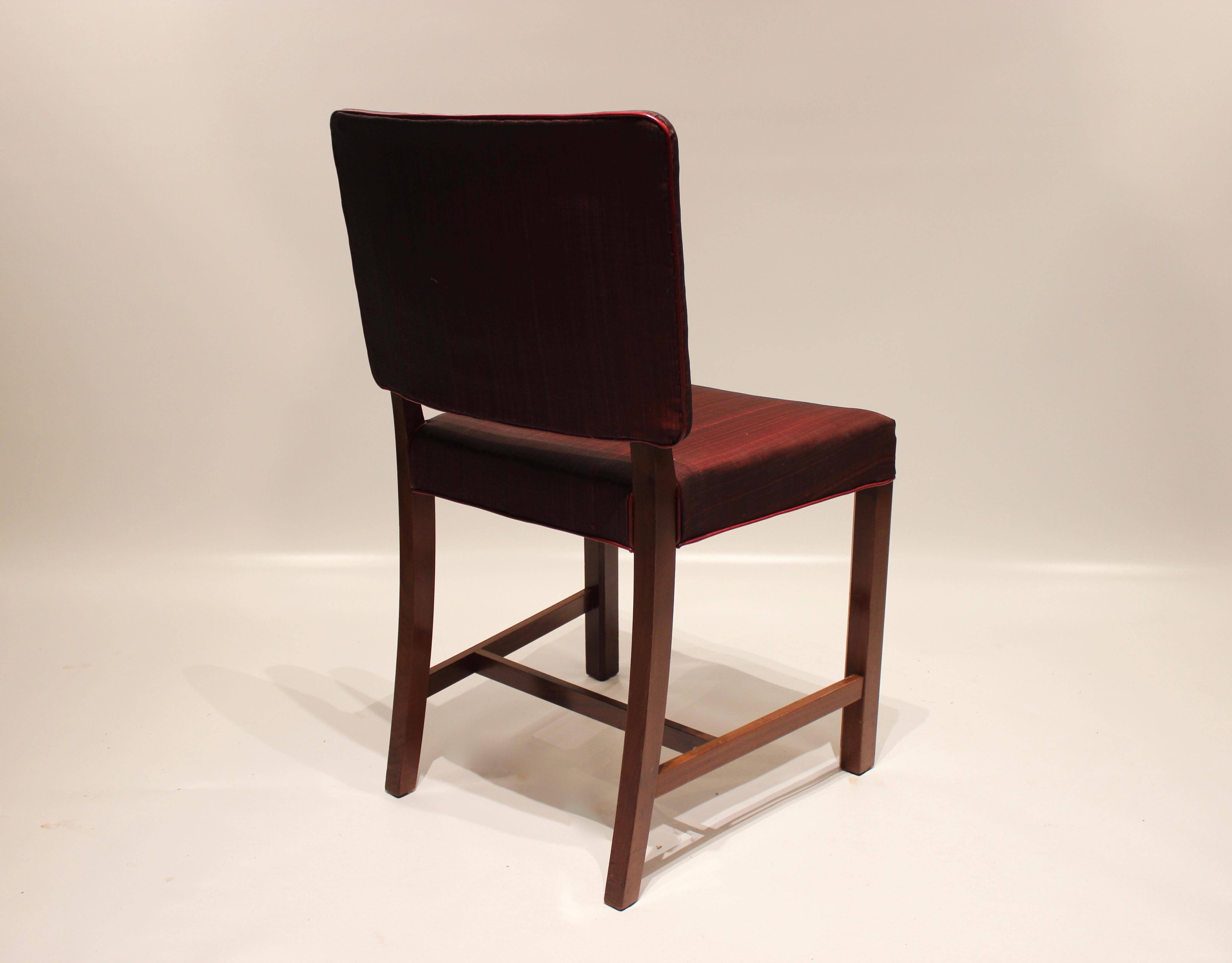 Scandinavian Modern Set of Four Dining Chairs of Mahogany by Fritz Hansen, 1930s For Sale