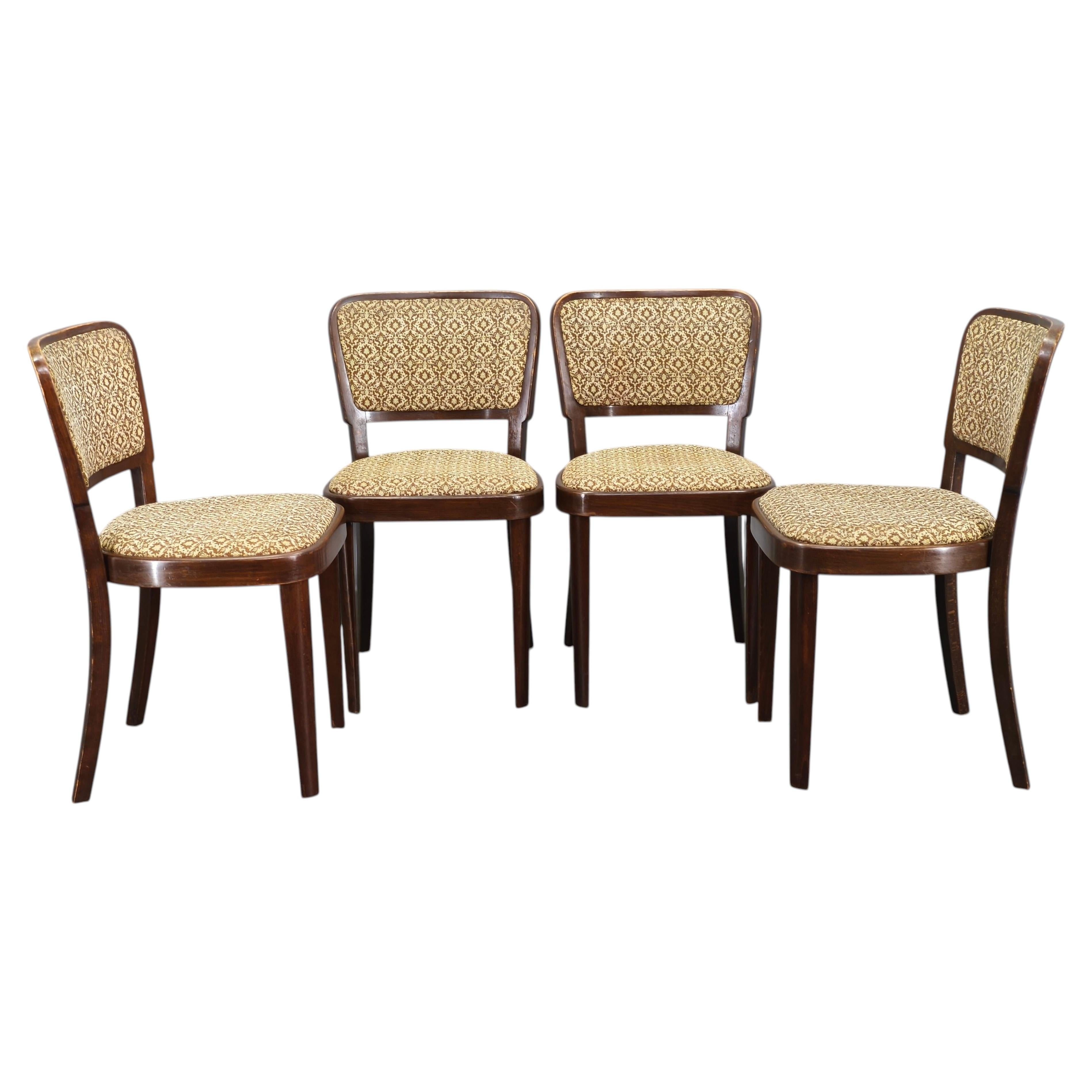 1940s Thonet 1216-S17-B1 Bent Plywood Dining Chairs Set of 7 at