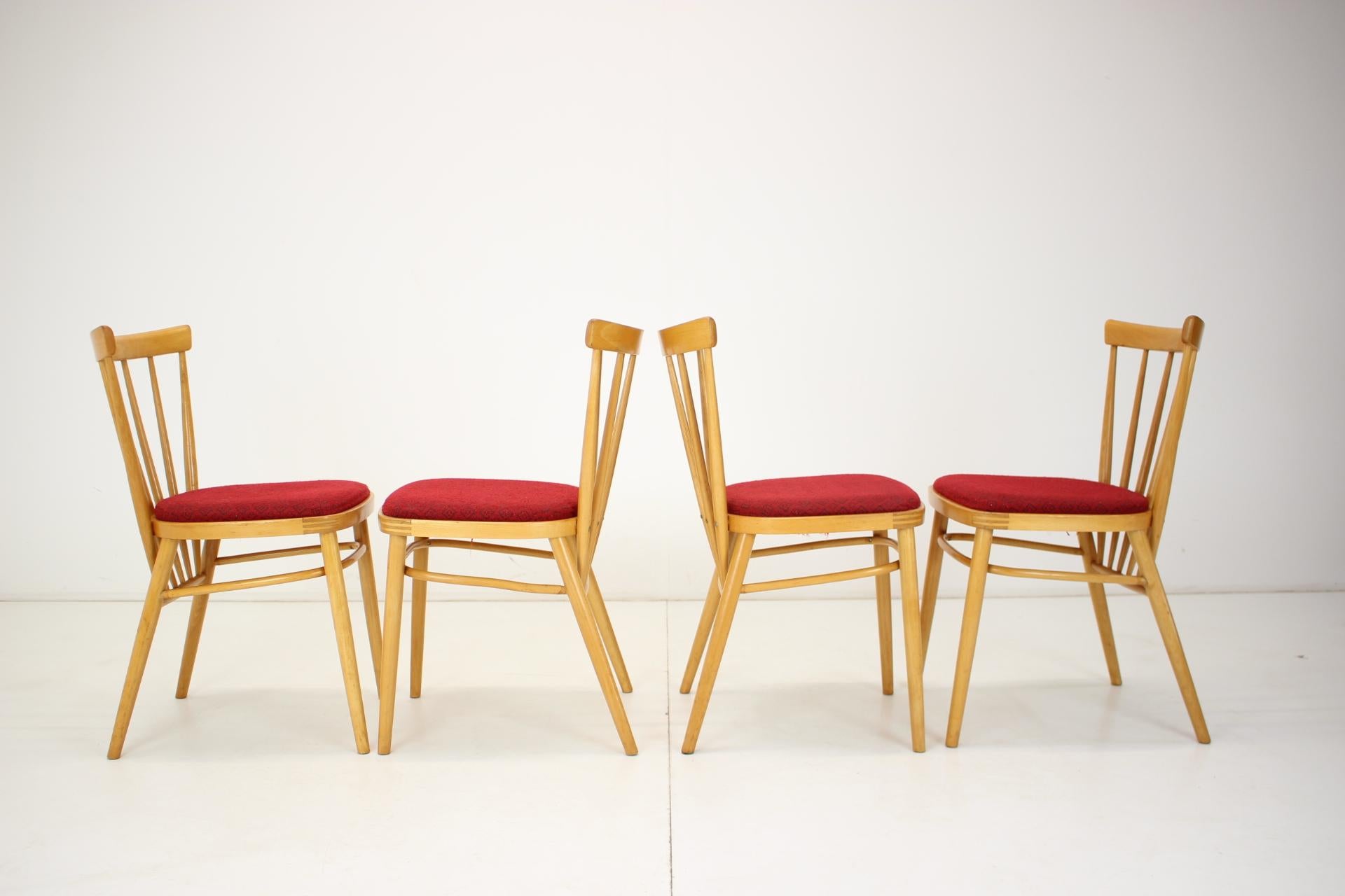 Czech Set of Four Dining Chairs/Tatra Pravenec, 1970's For Sale