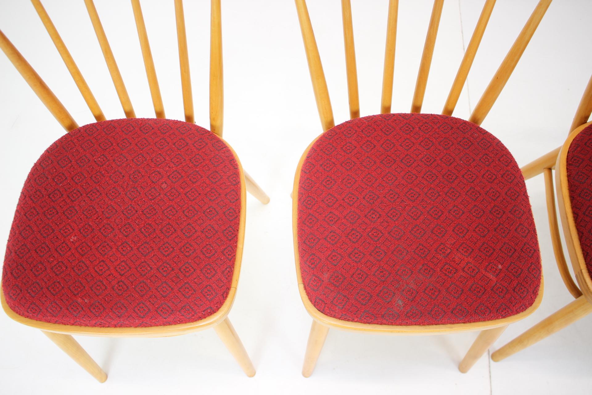 Set of Four Dining Chairs/Tatra Pravenec, 1970's For Sale 1