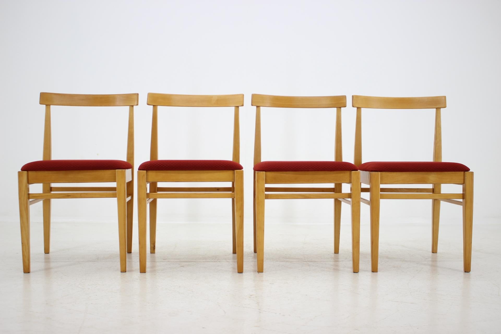 Czech Set of Four Dining Chairs, Thon, 1970s