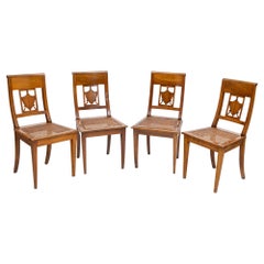 Set of Four Dining Room Chairs, 19th Century