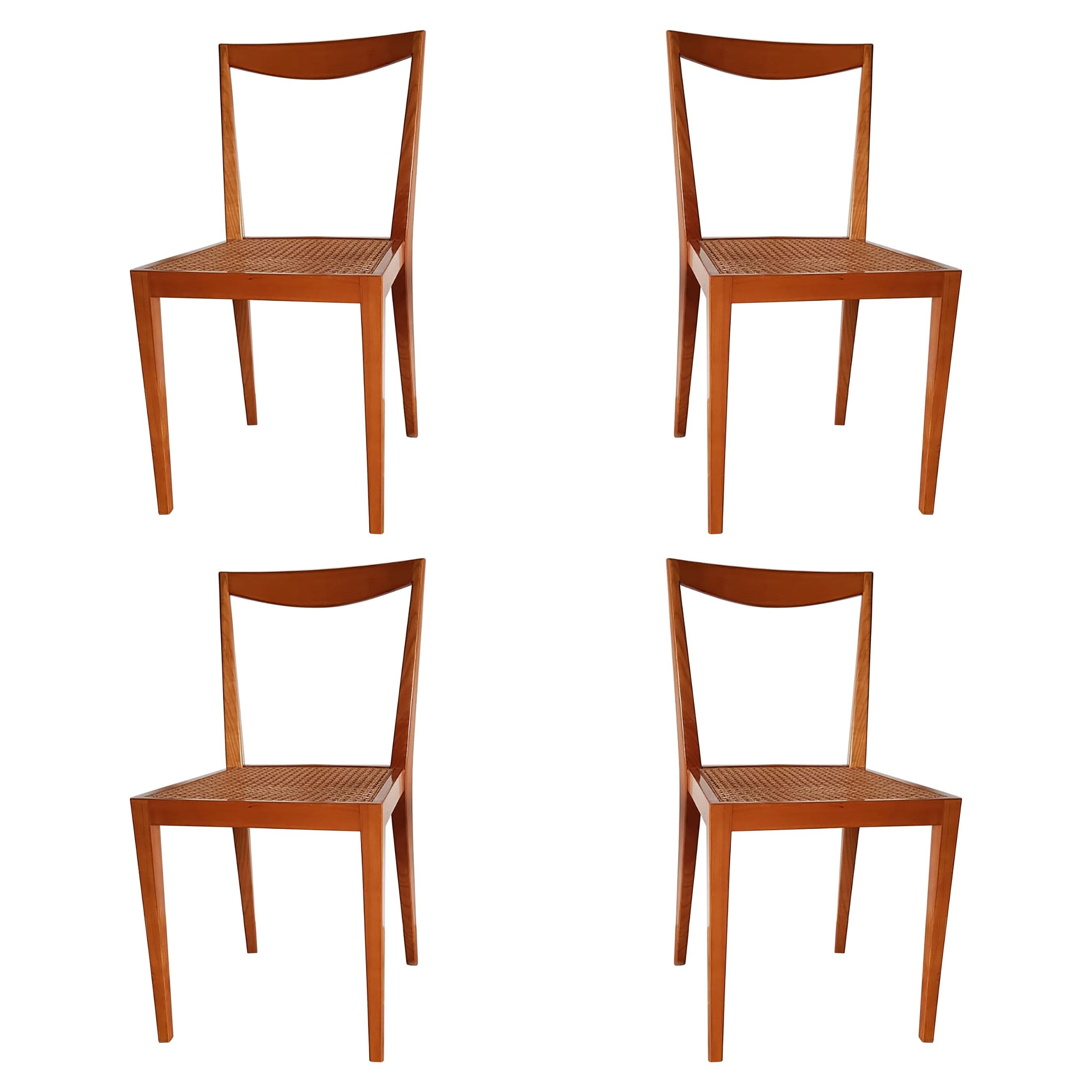 Ensemble de quatre chaises de salle à manger par Hans Wölfl
