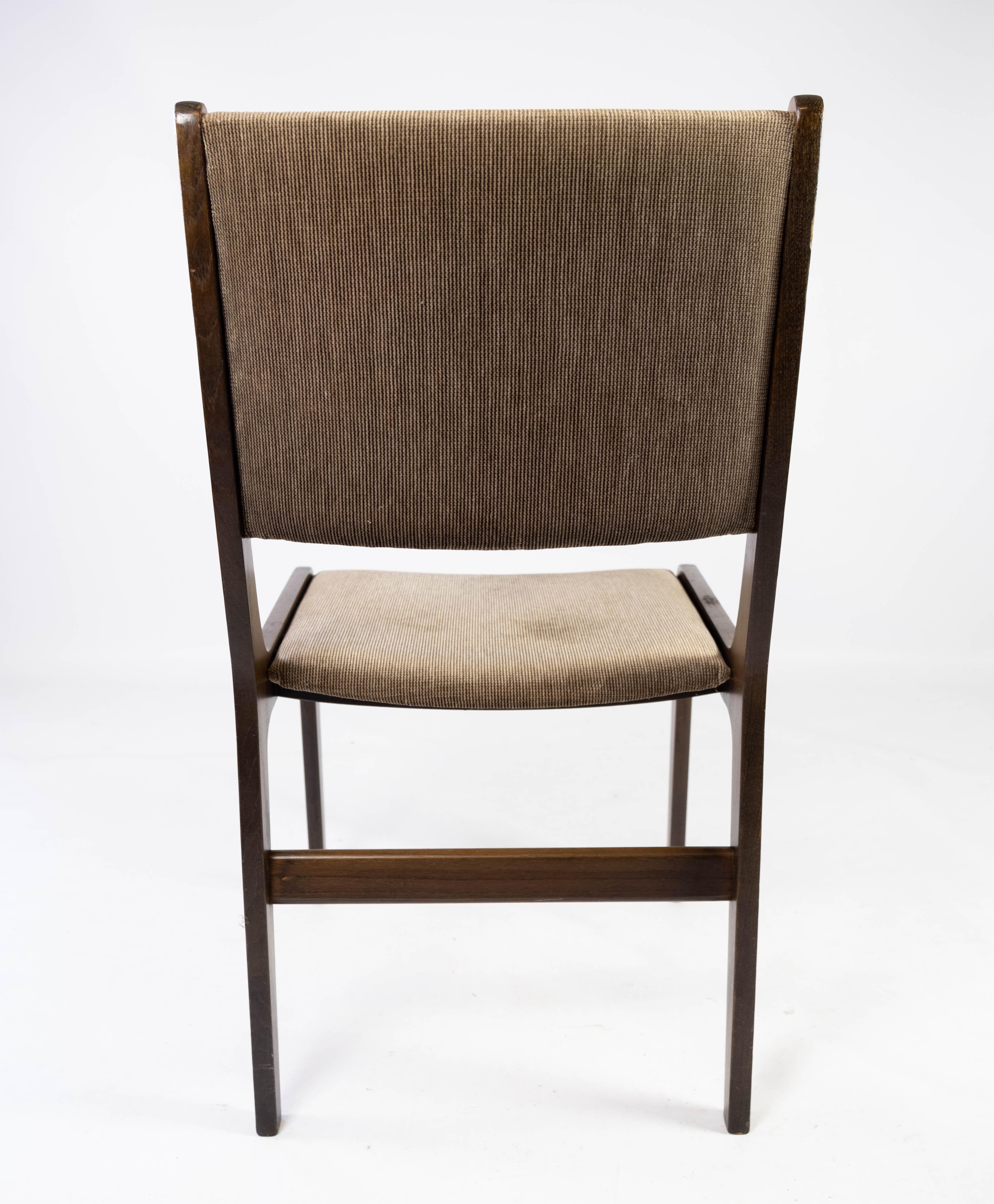 Set of Four Dining Room Chairs in Dark Wood of Danish Design by Faarstrup, 1960s For Sale 5
