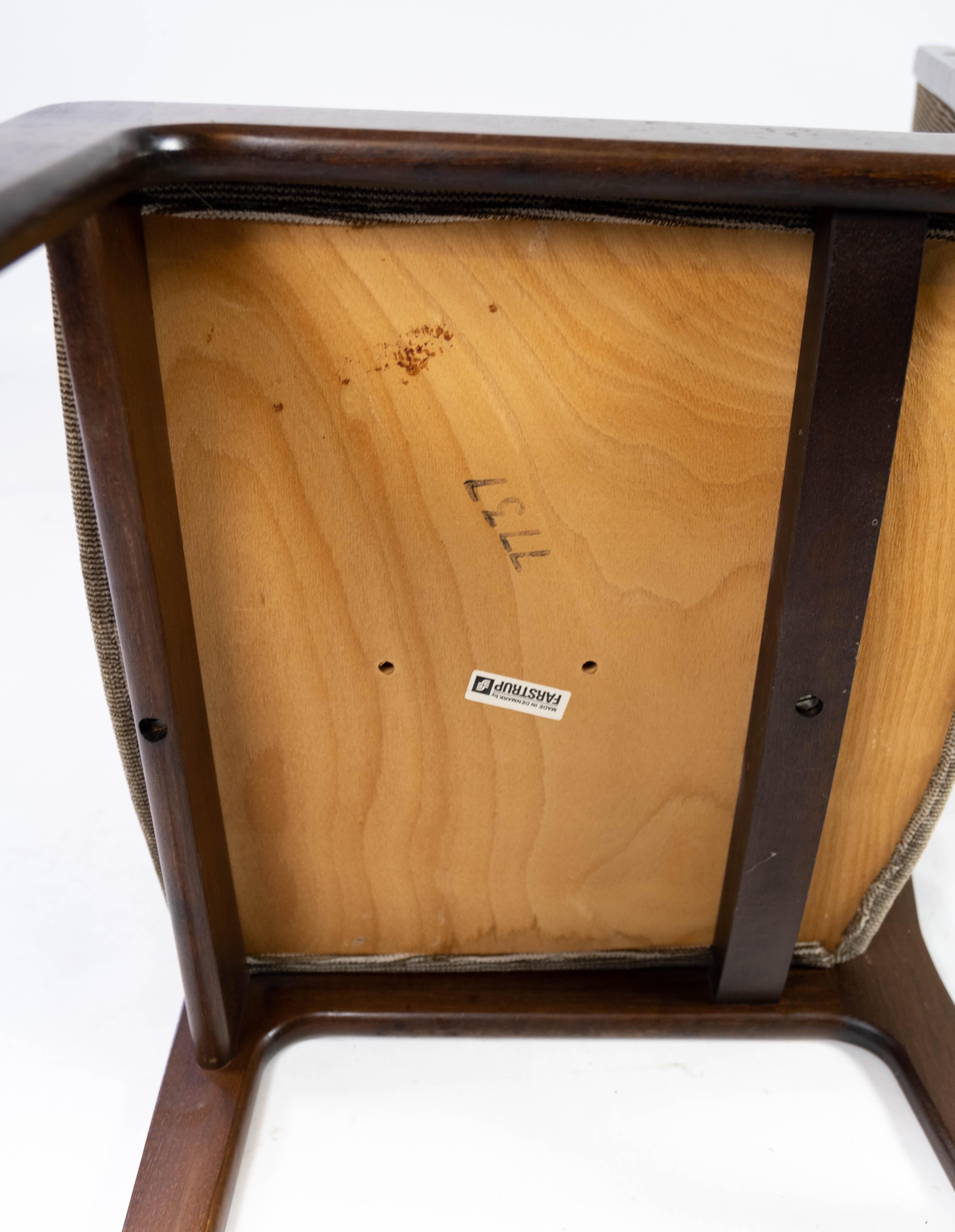 Satz von vier Esszimmerstühlen aus dunklem Holz von Faarstrup aus den 1960er Jahren im Angebot 7