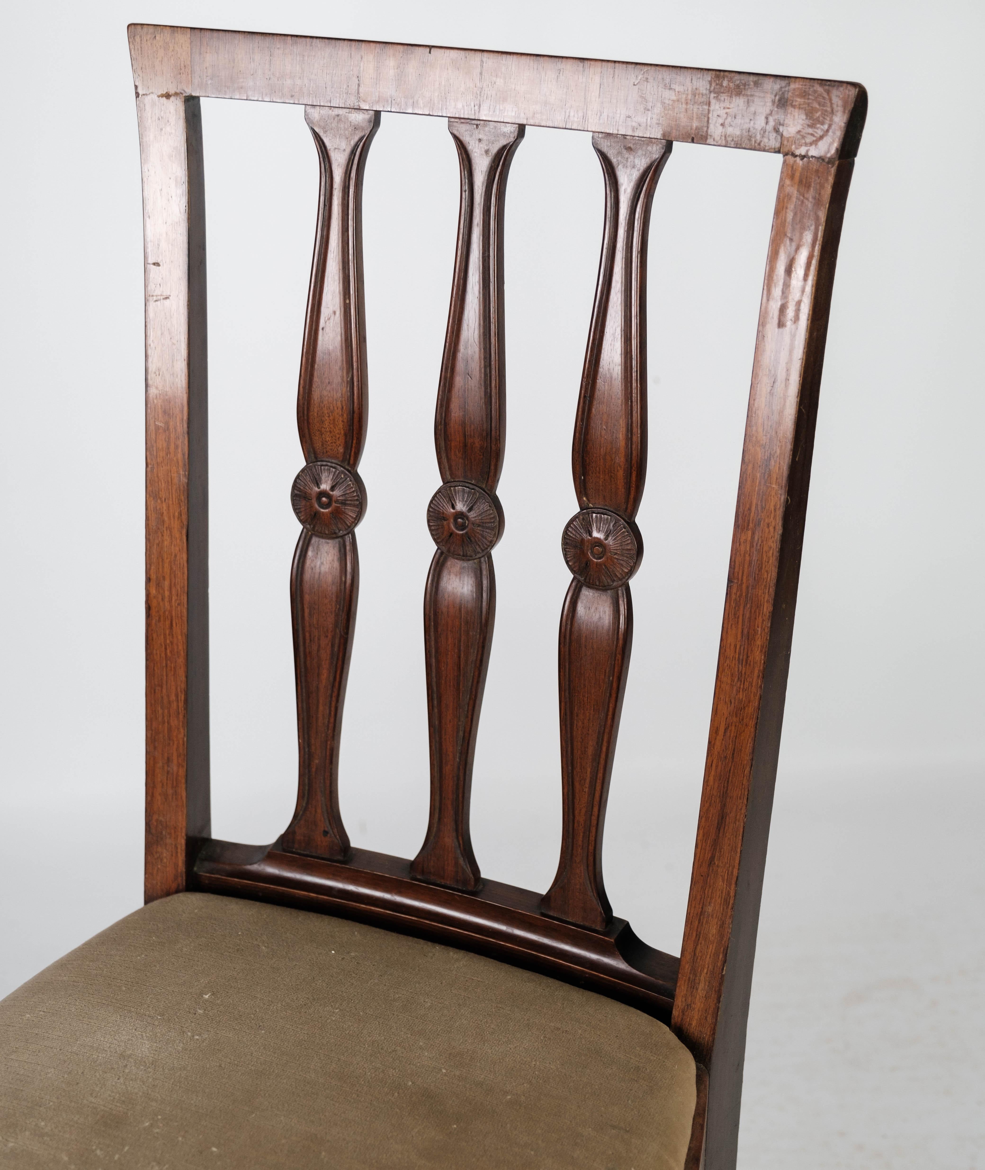 Ensemble de quatre chaises de salle à manger en bois de rose, années 1920 en vente 3
