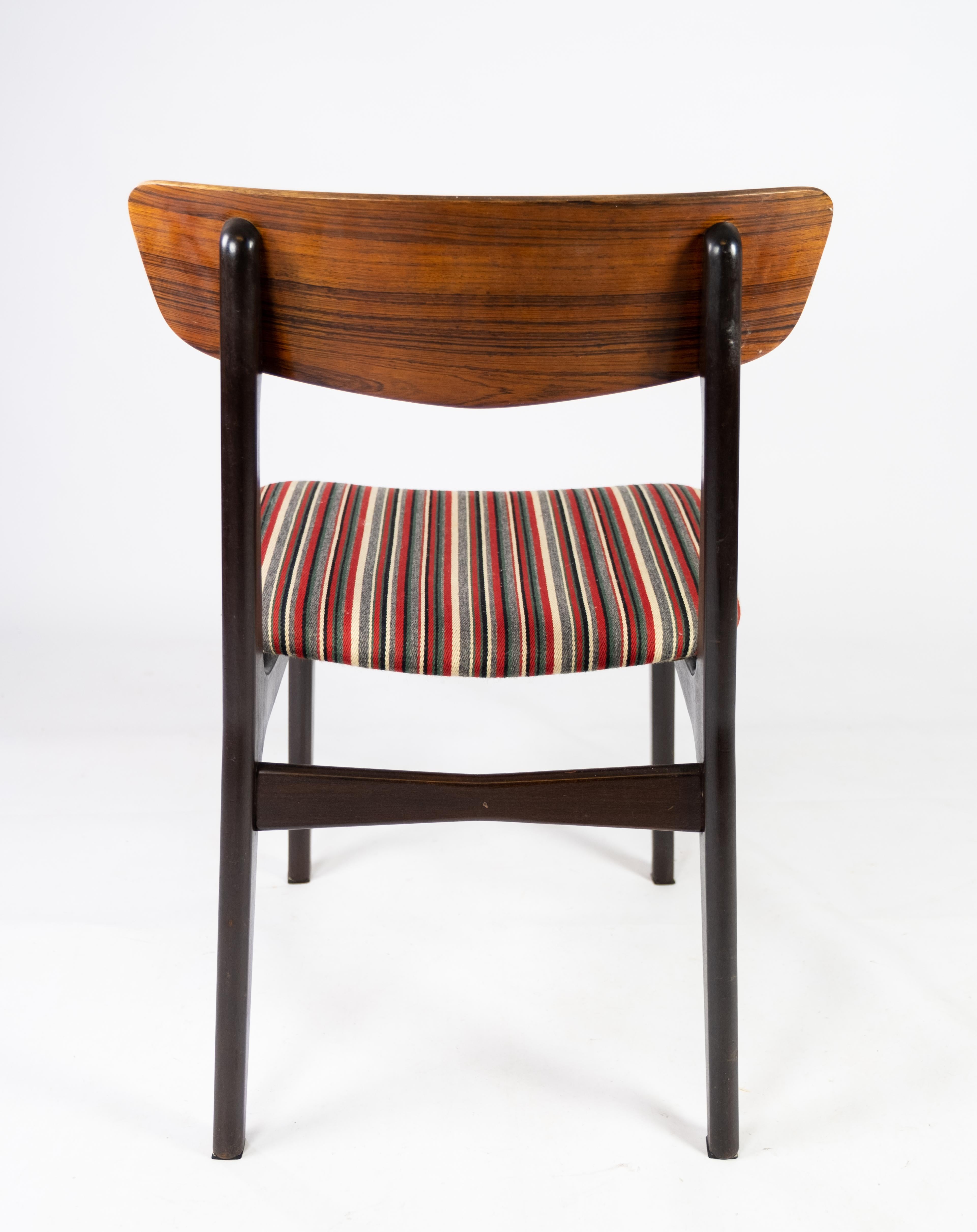 Fabric Dining Room Chair in Rosewood of Danish Design, 1960s For Sale