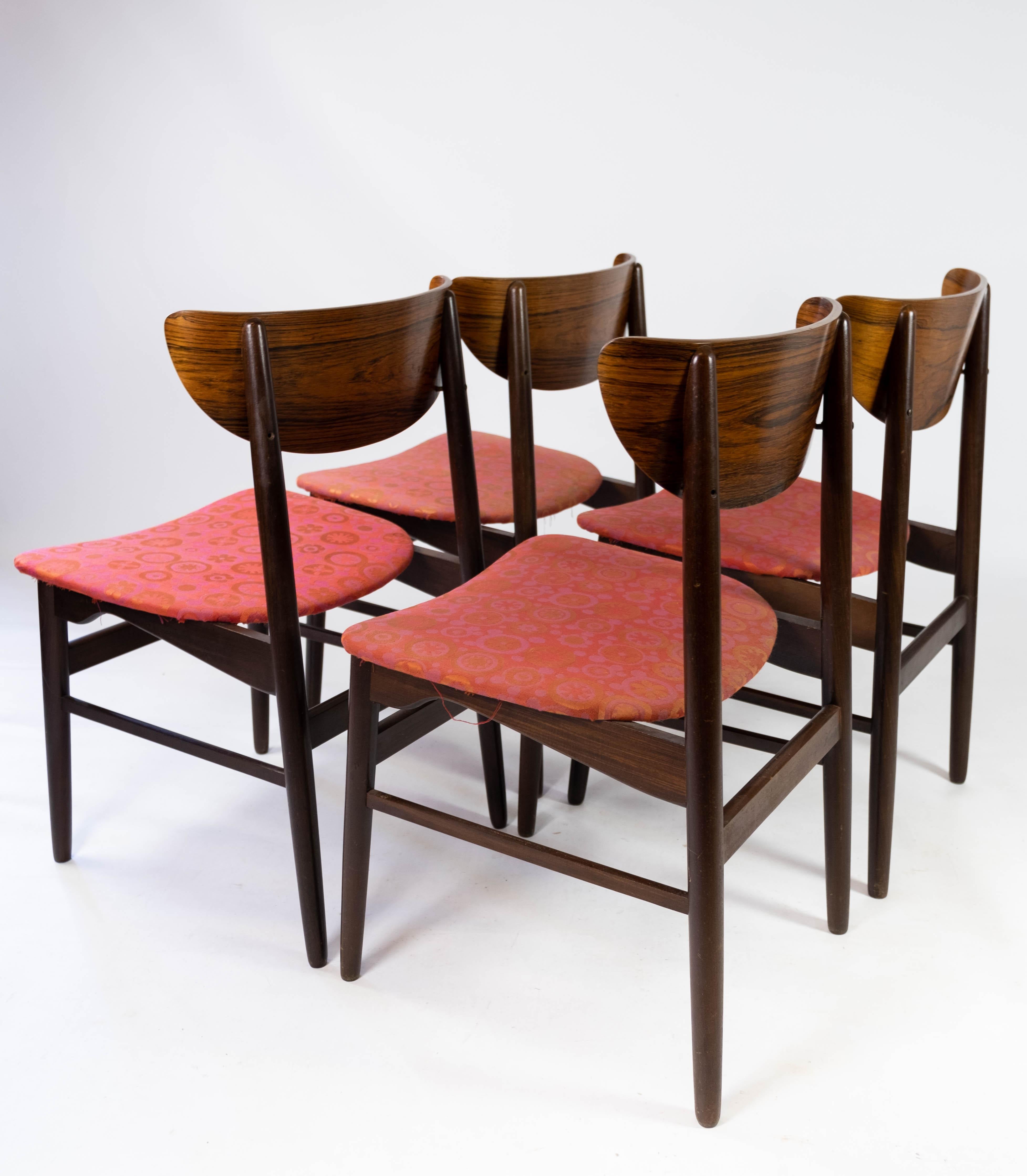 Set of Four Dining Room Chairs in Rosewood, of Danish Design, 1960s For Sale 2
