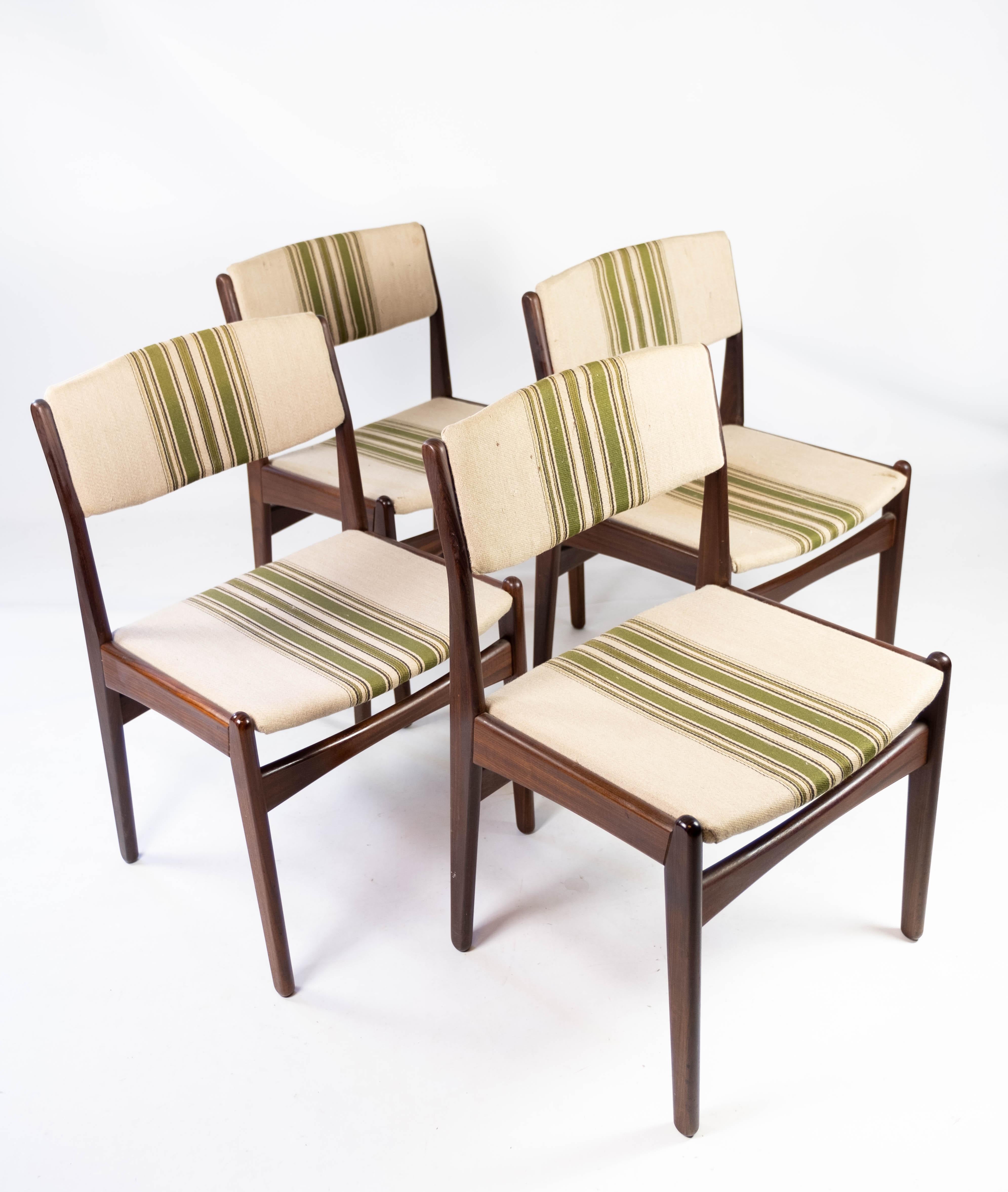 Mid-20th Century Set of Four Dining Room Chairs in Teak by Erik Buch, 1960