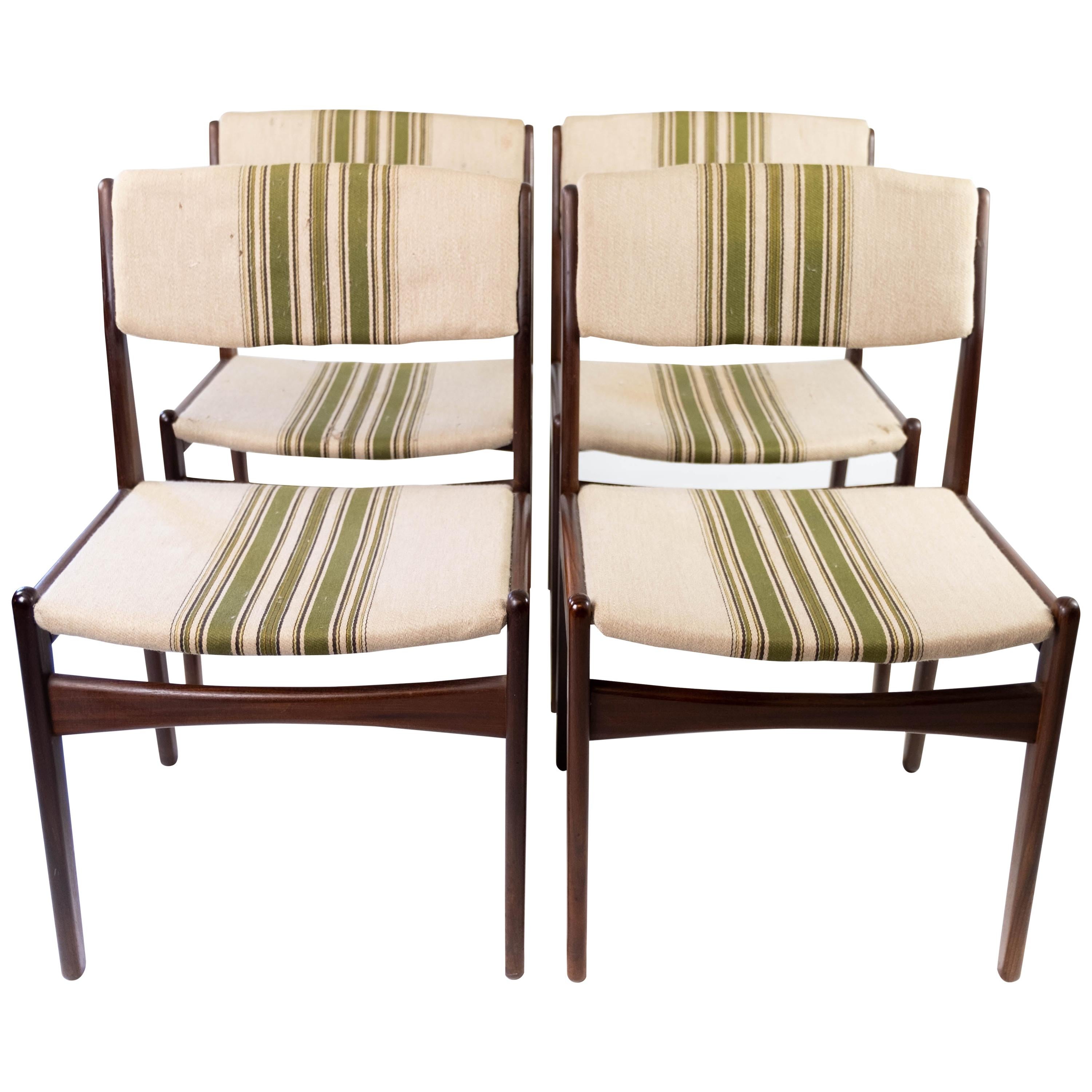 Set of Four Dining Room Chairs in Teak by Erik Buch, 1960