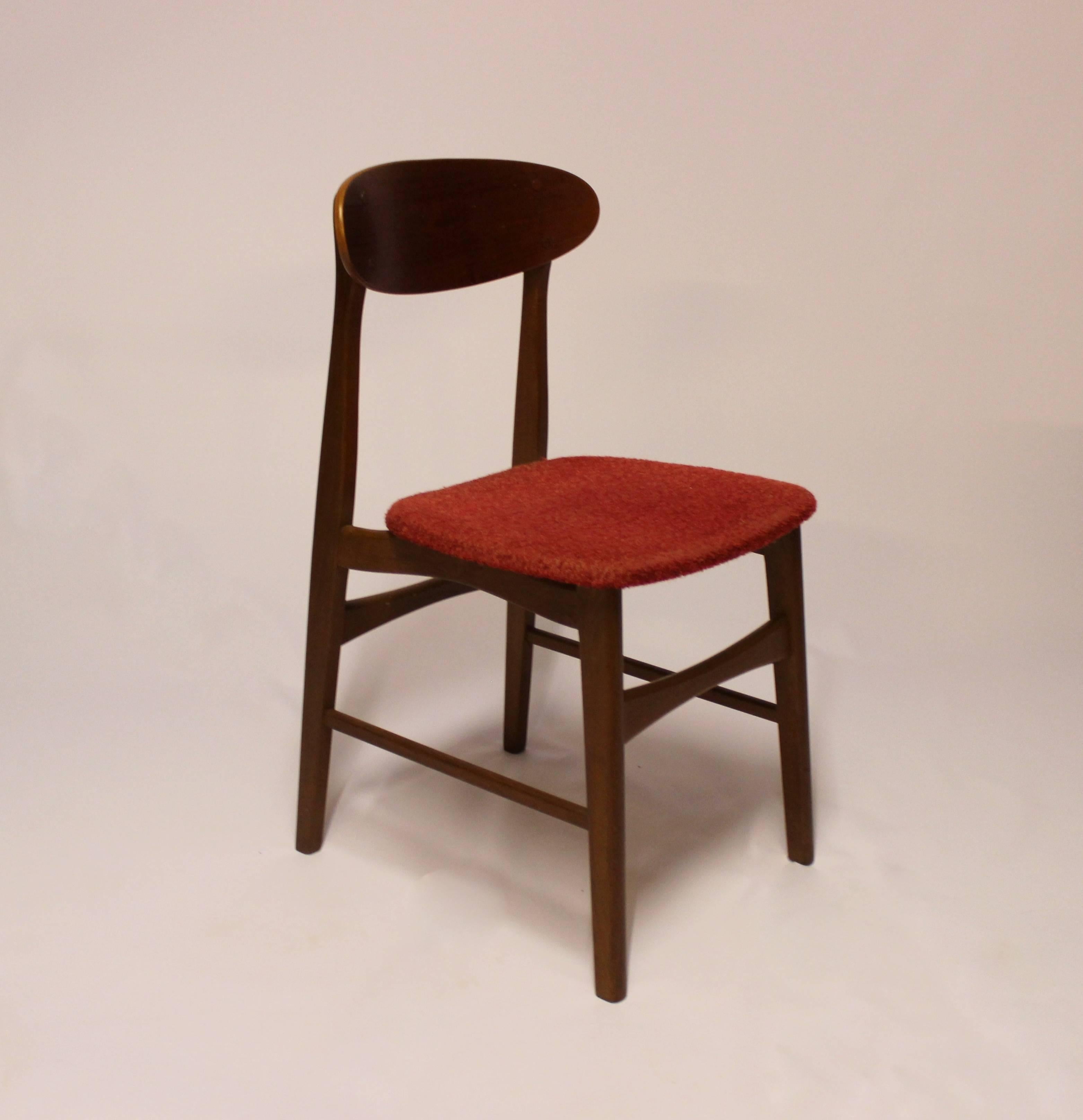 Scandinavian Modern Set of Four Dining Room Chairs in Teak, of Danish Design, 1960s