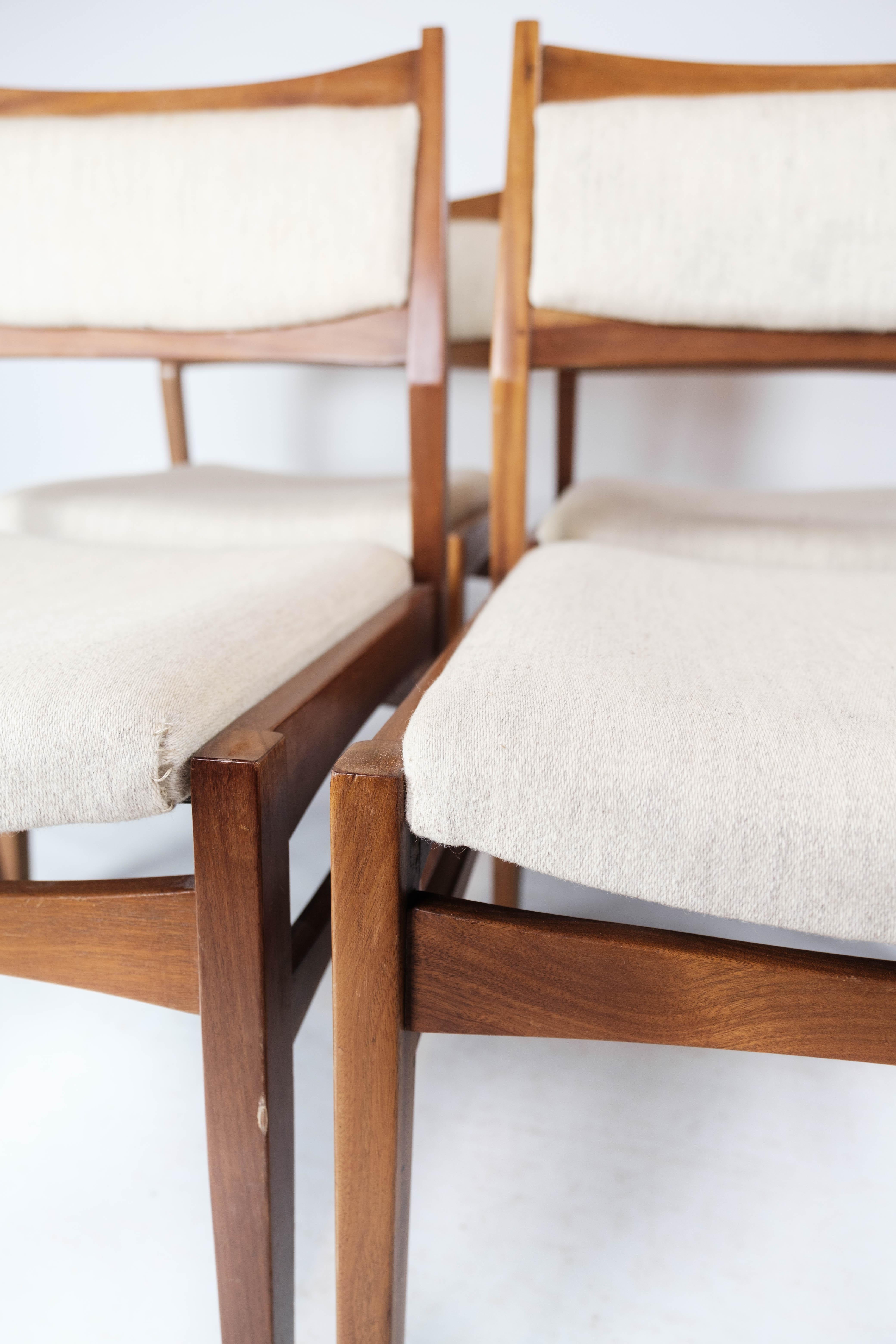 Scandinavian Modern Set of Four Dining Room Chairs in Teak of Danish Design, 1960s