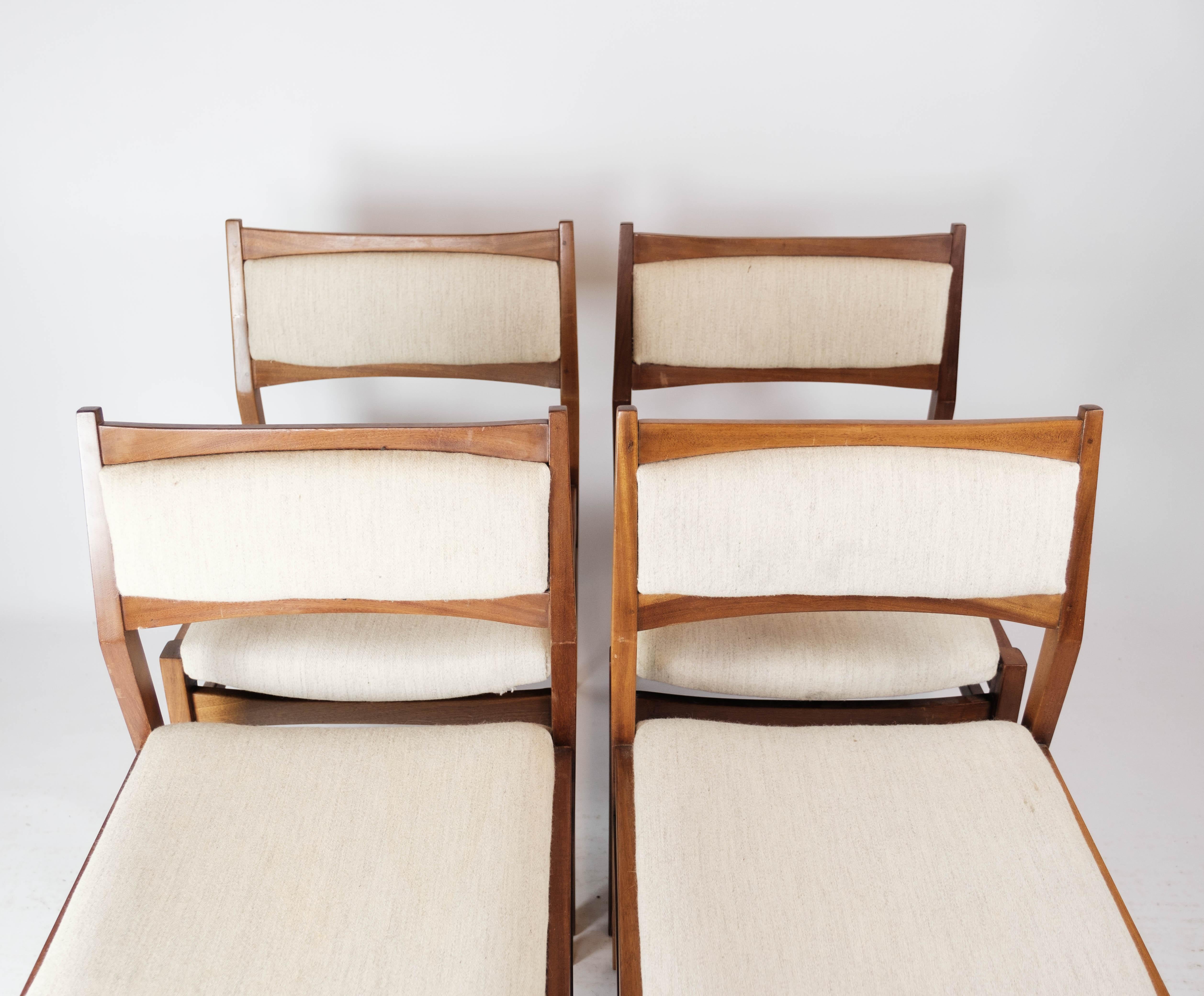 Mid-20th Century Set of Four Dining Room Chairs in Teak of Danish Design, 1960s