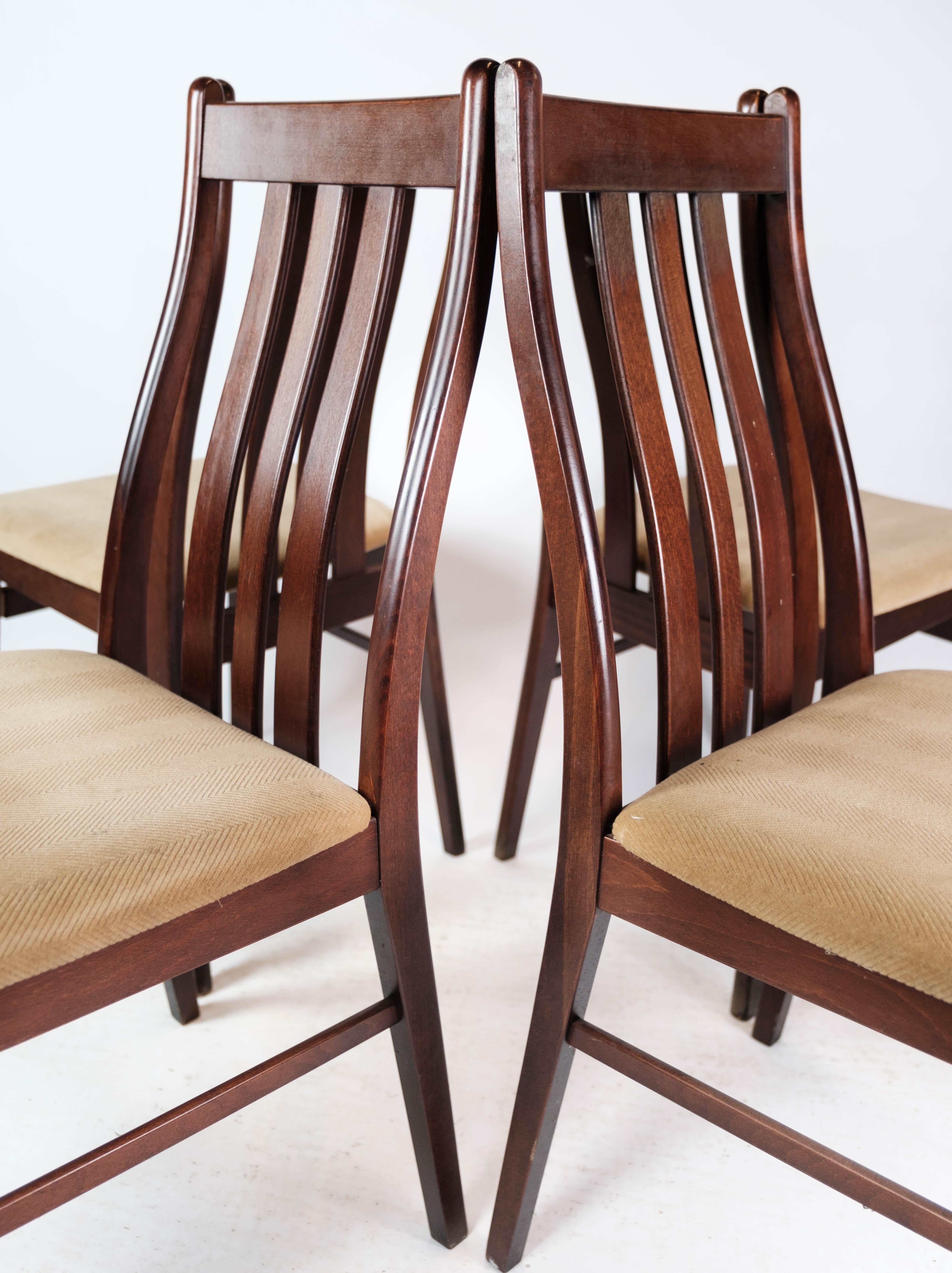 Set of Four Dining Room Chairs Made In Mahogany By Farstrup From 1960s For Sale 3
